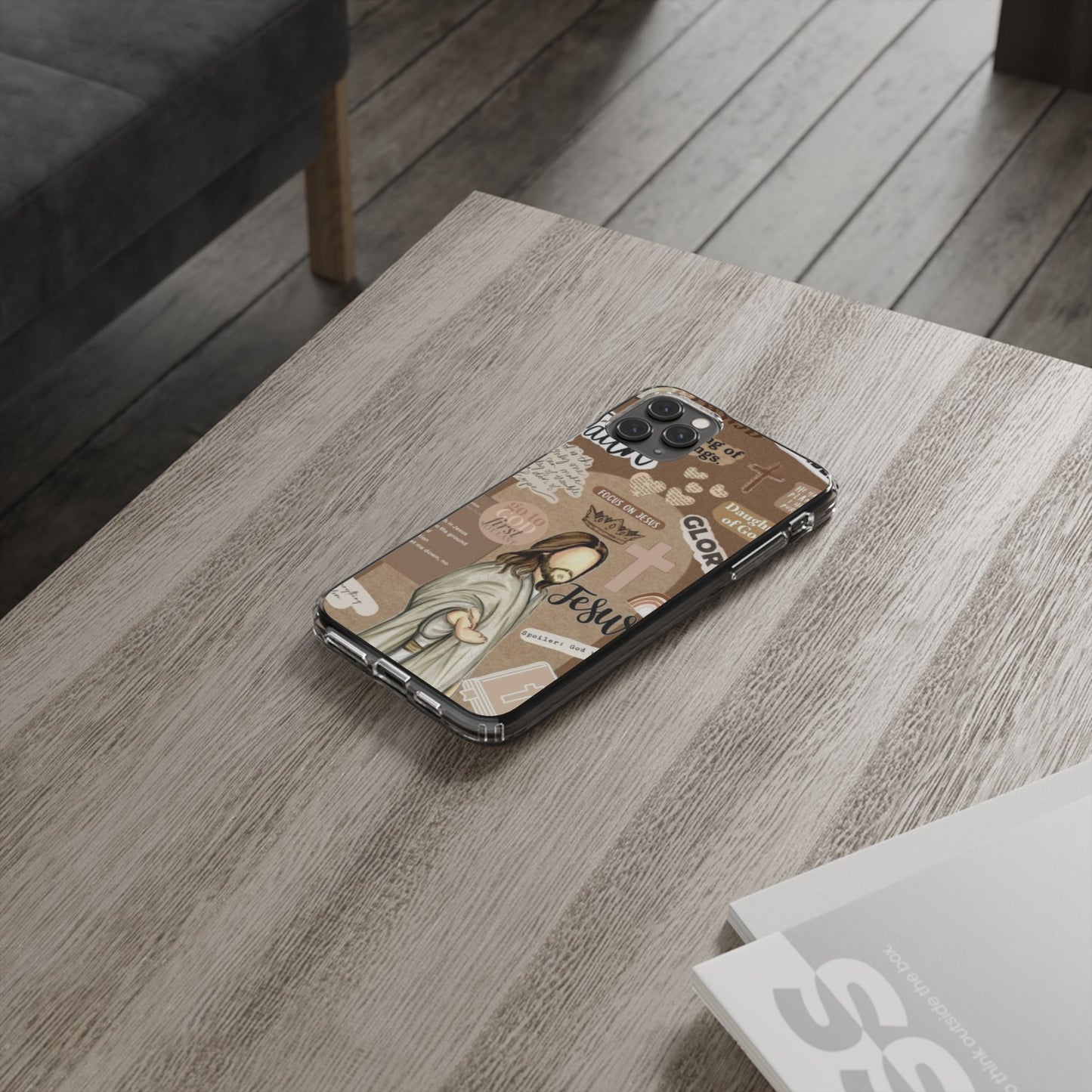 Faith-Inspired Clear Phone Case,