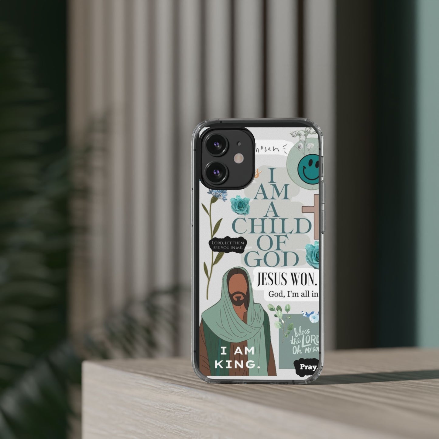 Faith-Inspired Clear Phone Case