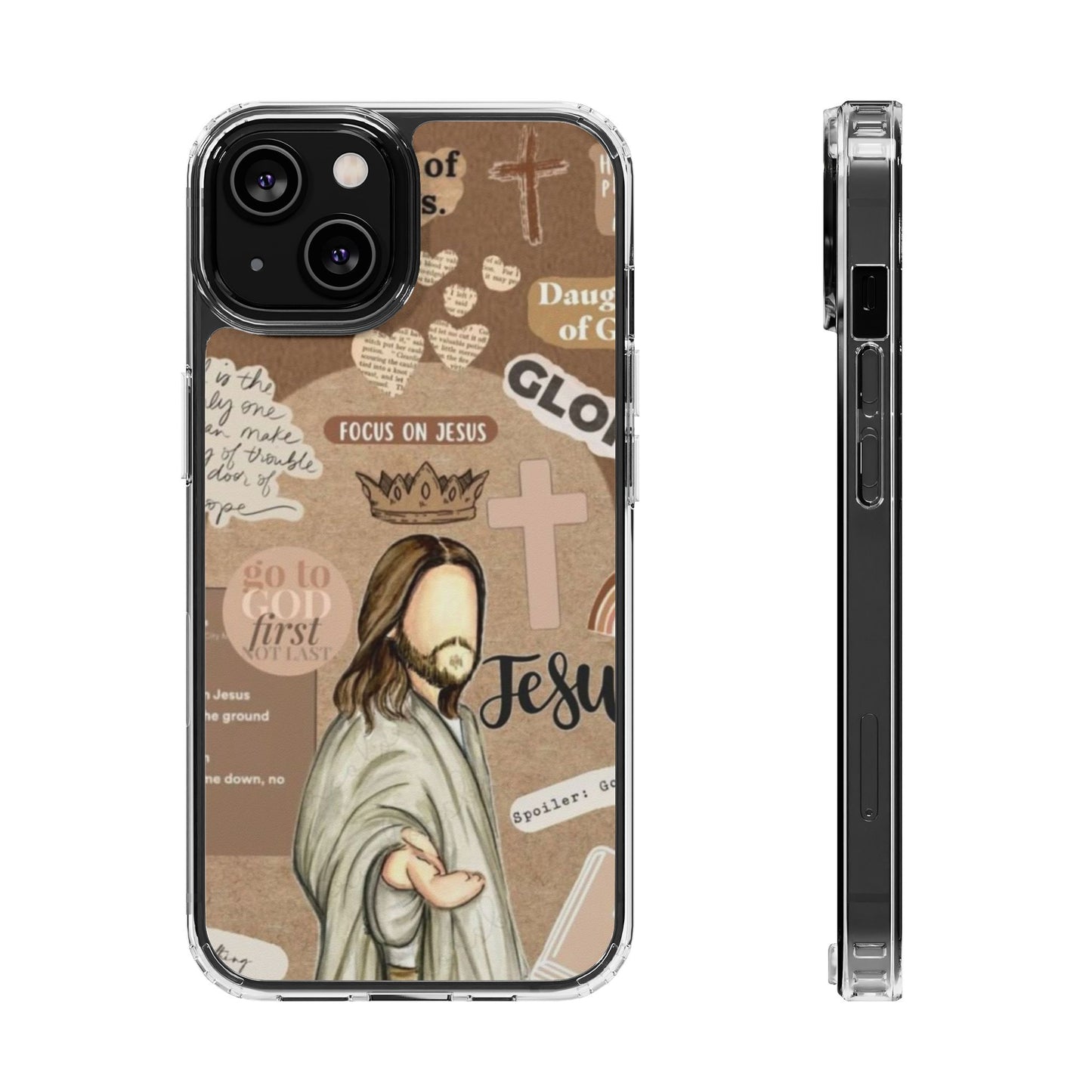 Faith-Inspired Clear Phone Case,