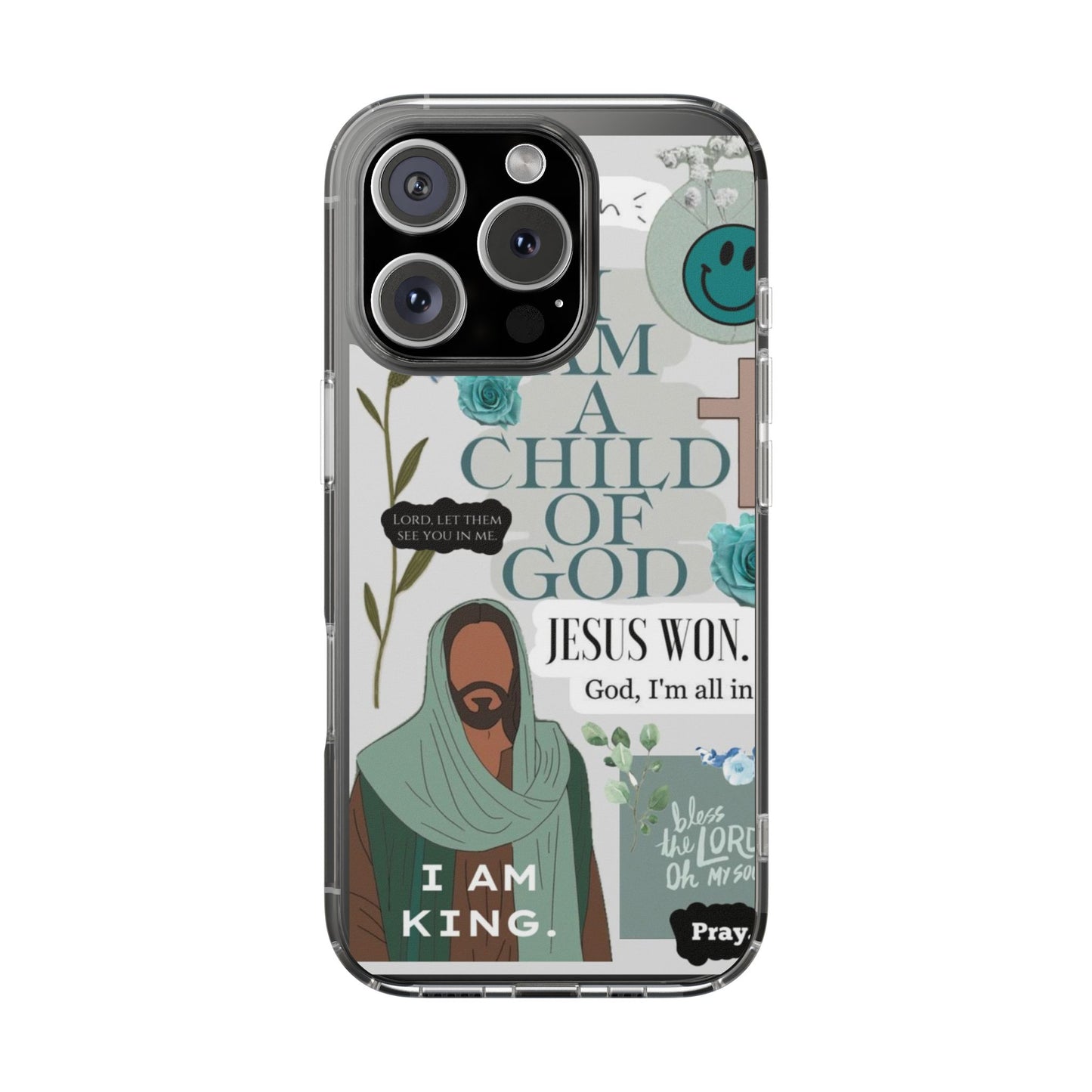 Faith-Inspired Clear Phone Case