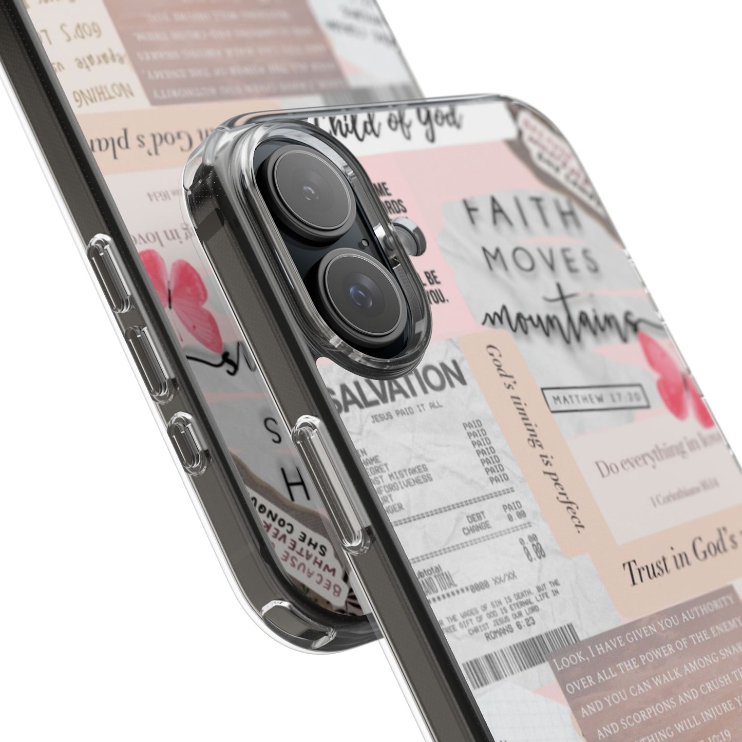 Faith-Inspired Clear Phone Case