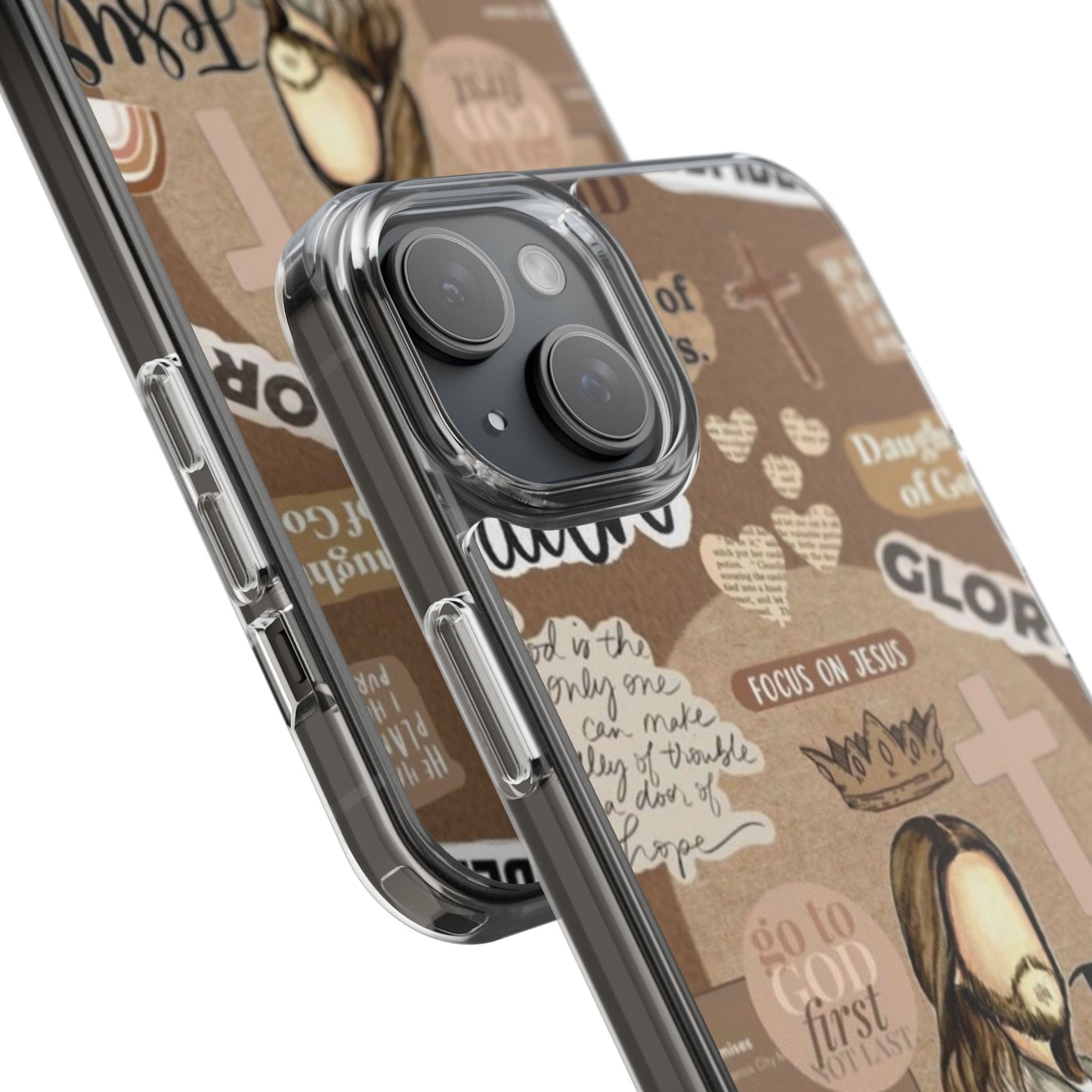 Faith-Inspired Clear Phone Case,