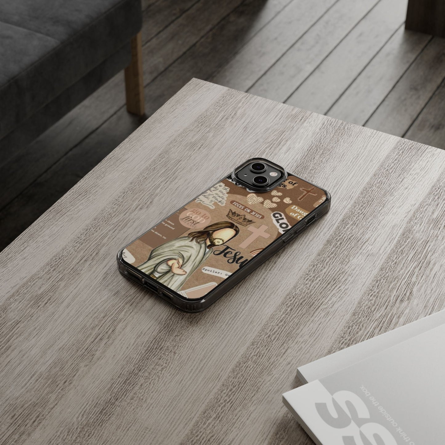 Faith-Inspired Clear Phone Case,
