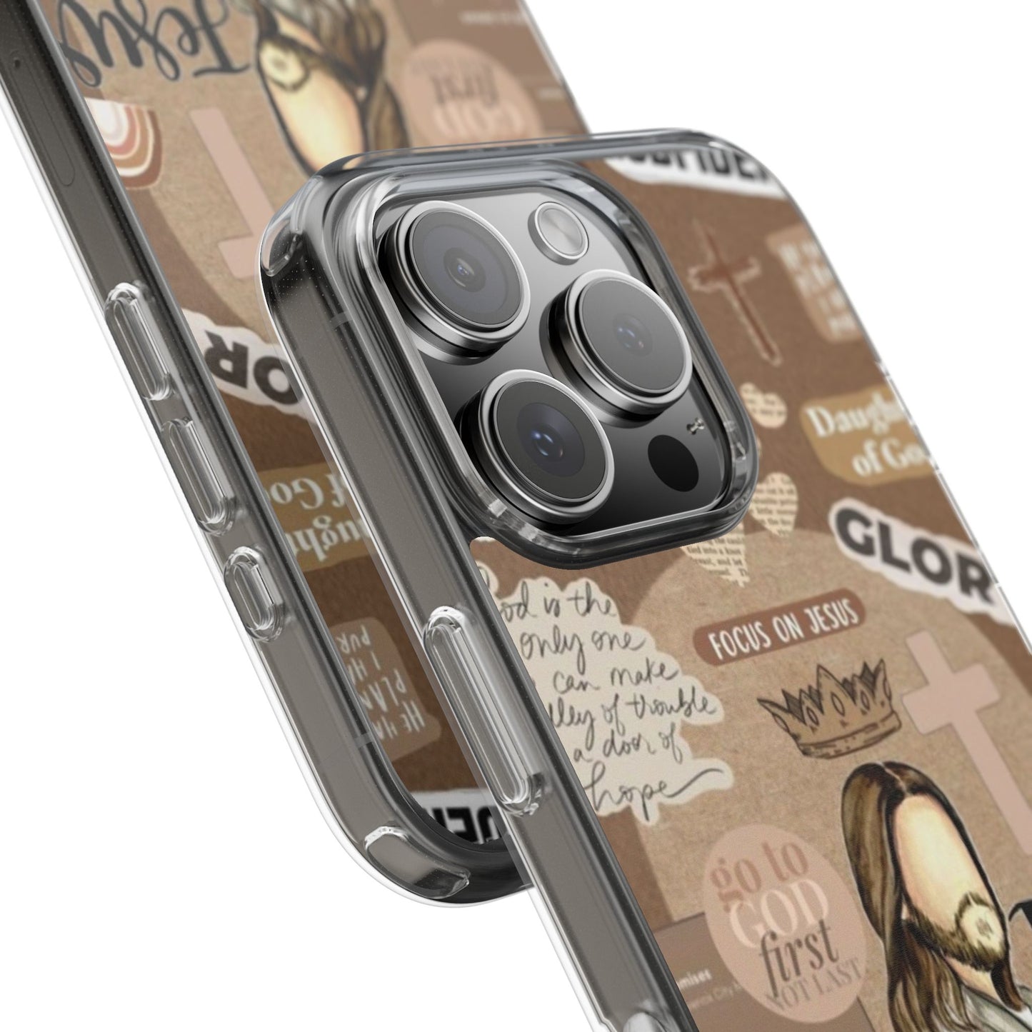 Faith-Inspired Clear Phone Case,