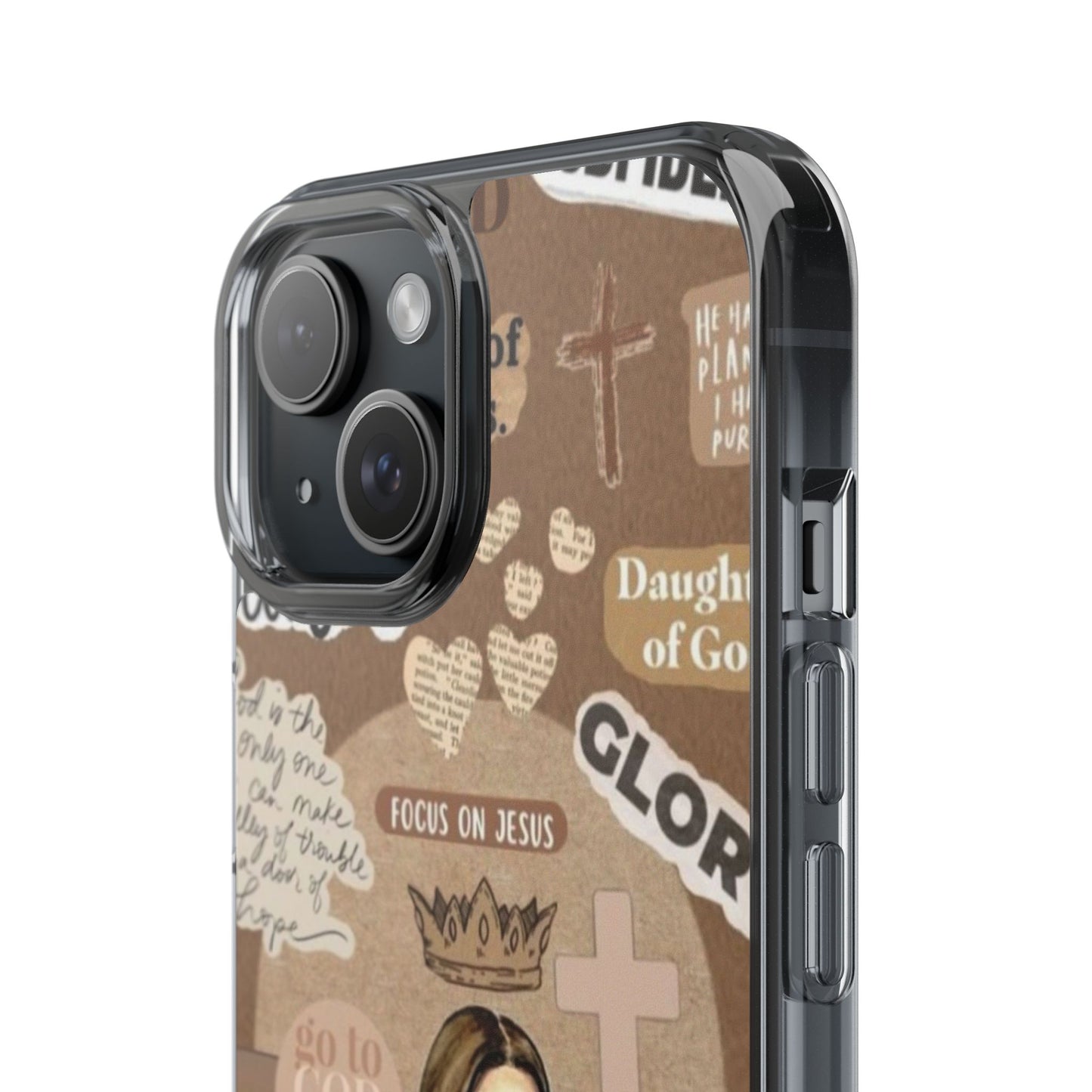 Faith-Inspired Clear Phone Case,