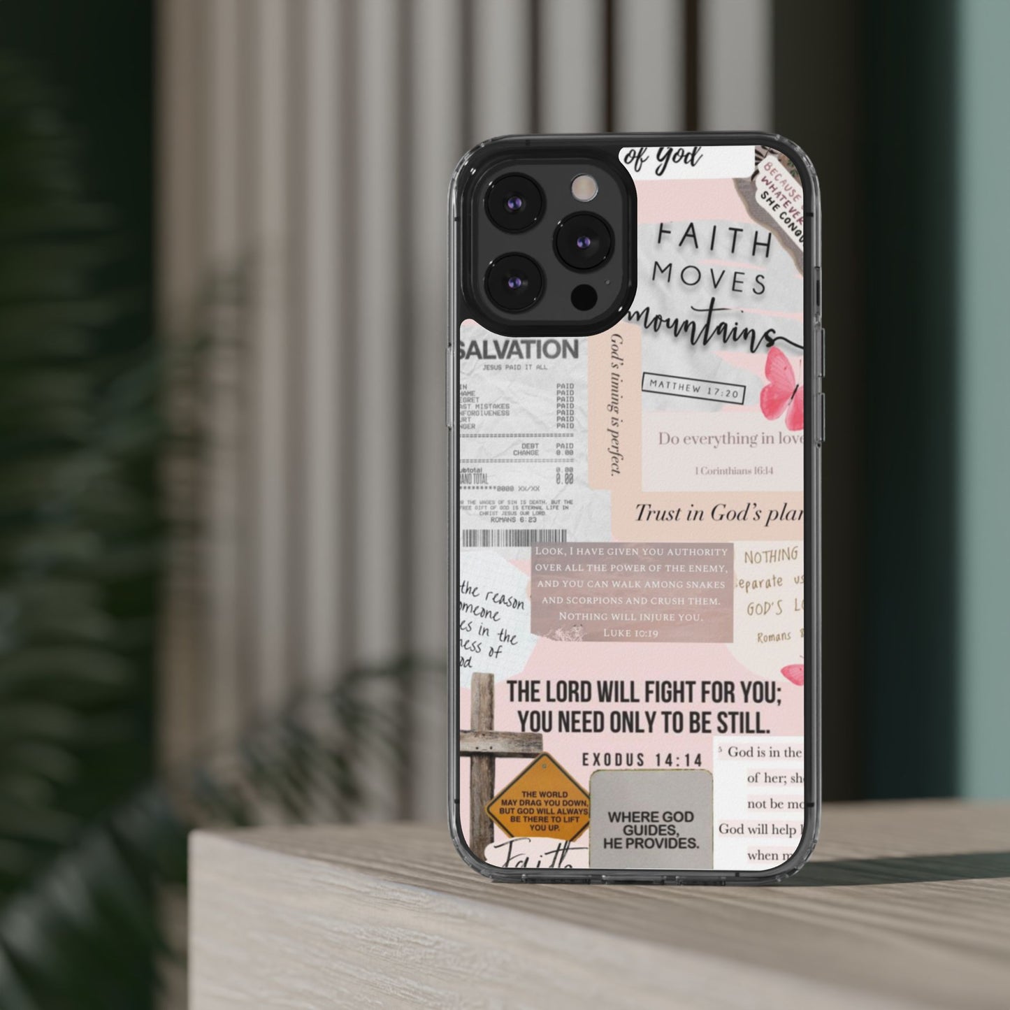 Faith-Inspired Clear Phone Case
