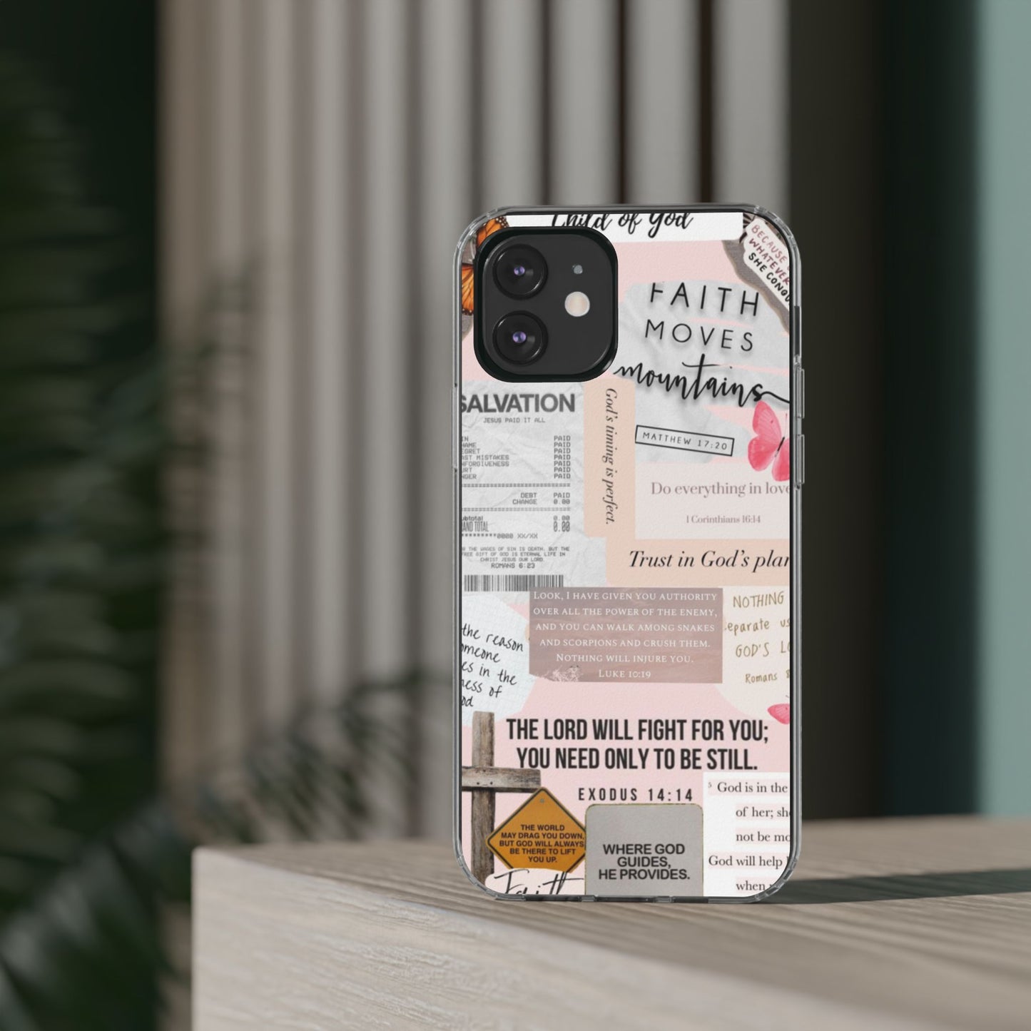 Faith-Inspired Clear Phone Case