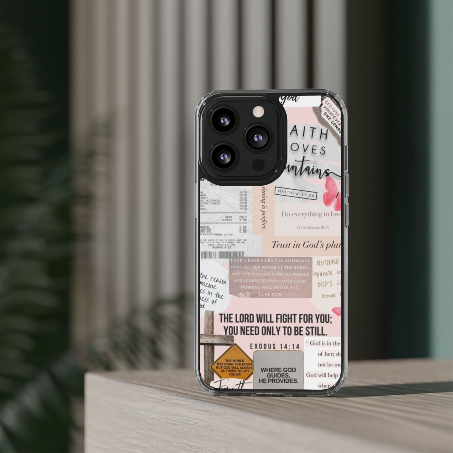 Faith-Inspired Clear Phone Case