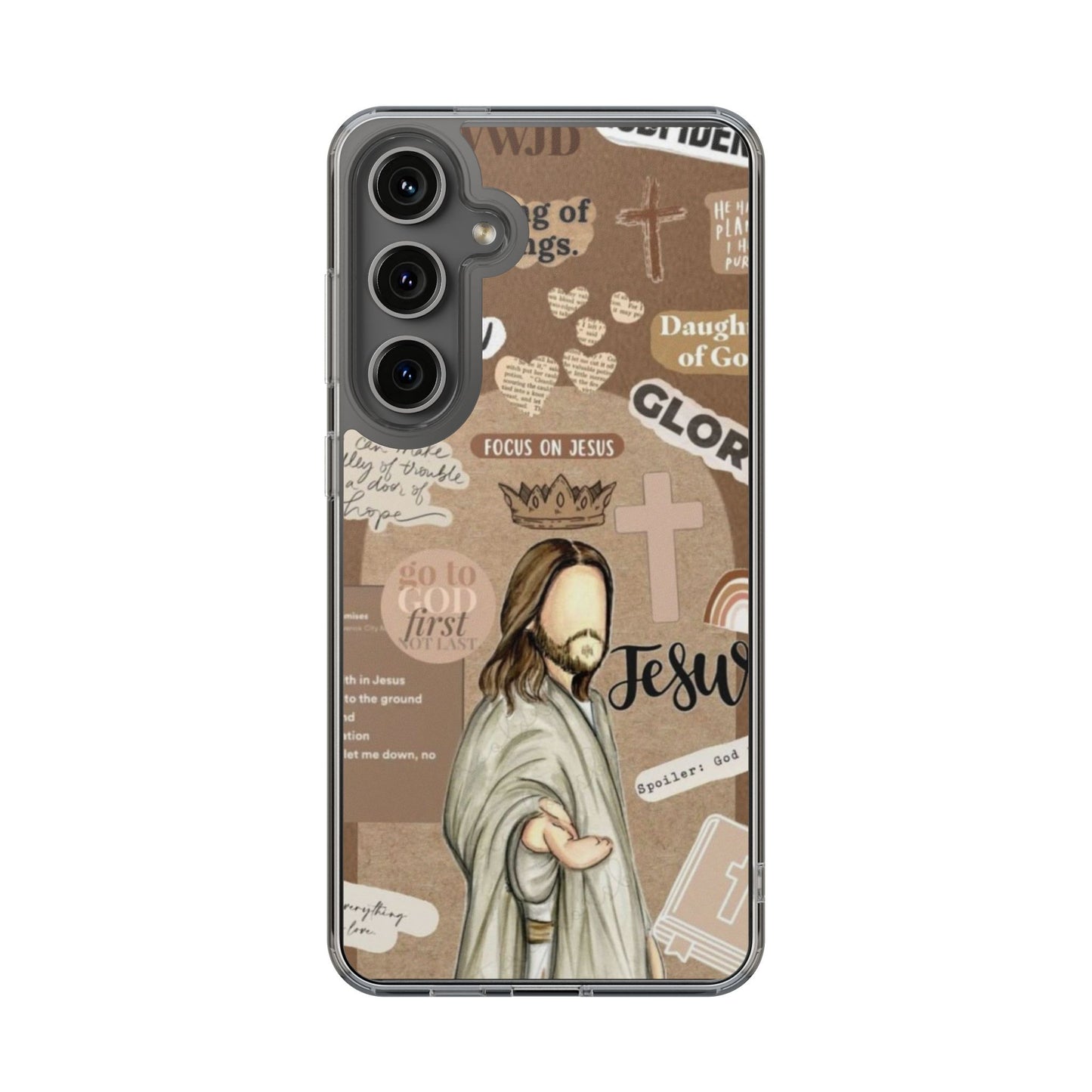 Faith-Inspired Clear Phone Case,