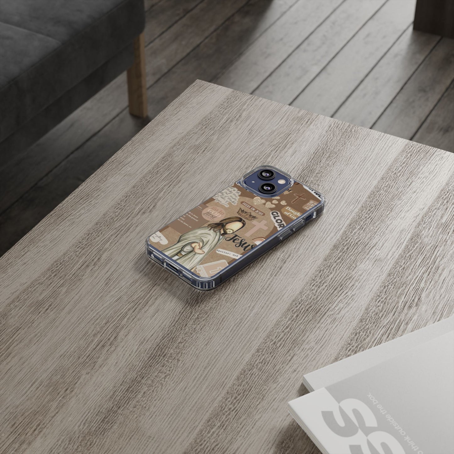 Faith-Inspired Clear Phone Case,