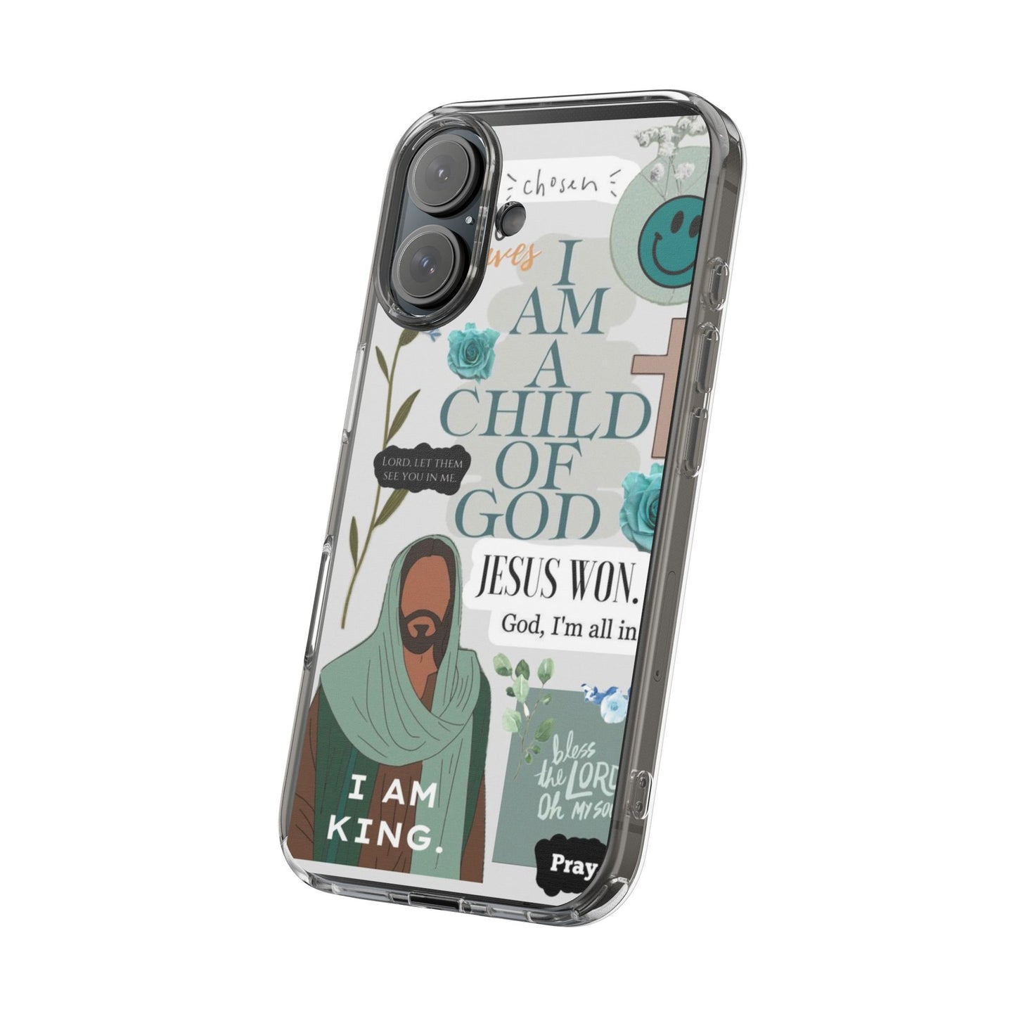 Faith-Inspired Clear Phone Case