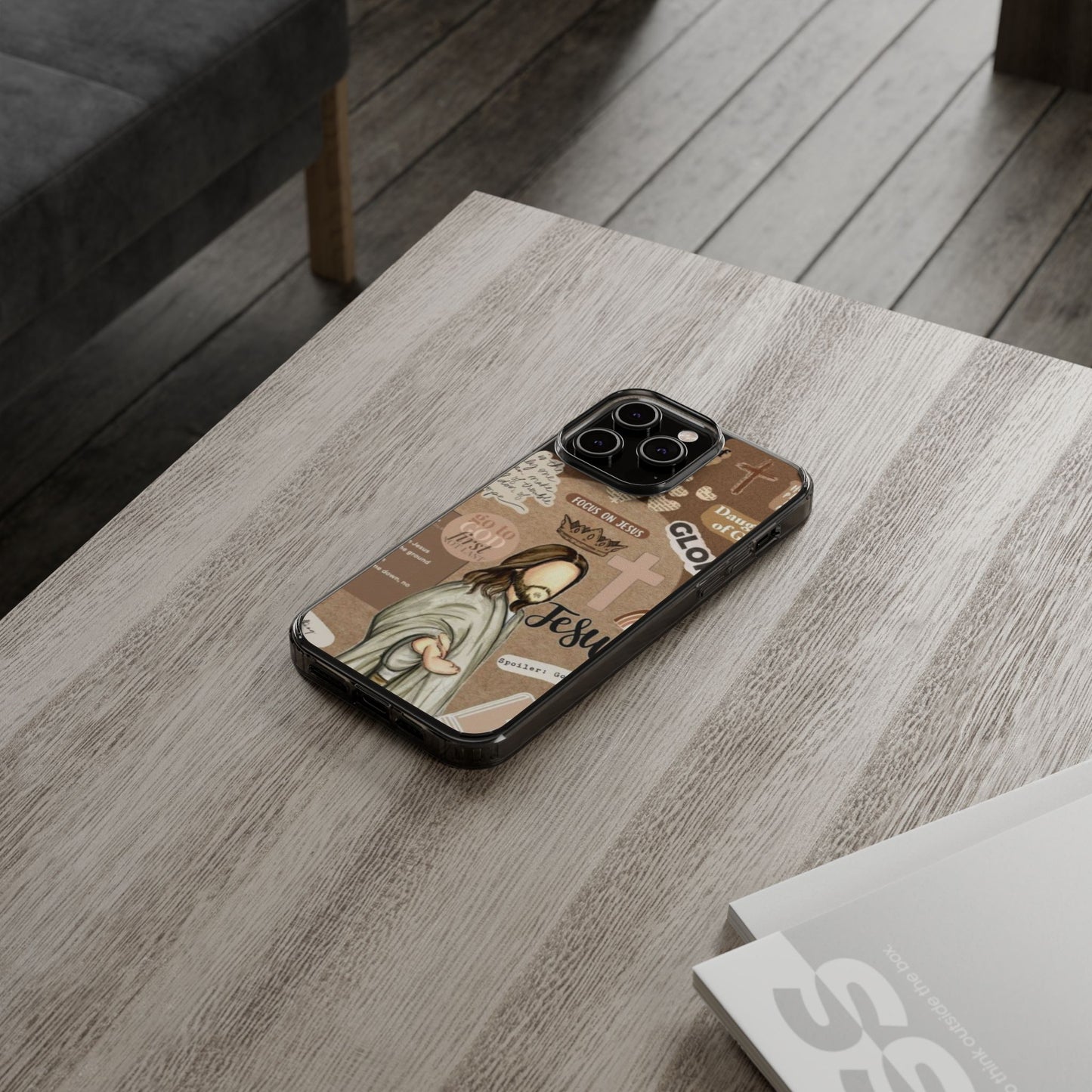 Faith-Inspired Clear Phone Case,