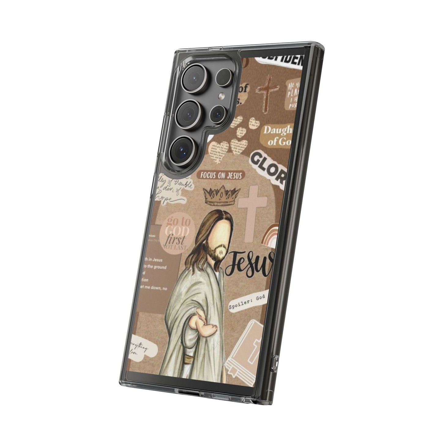 Faith-Inspired Clear Phone Case,