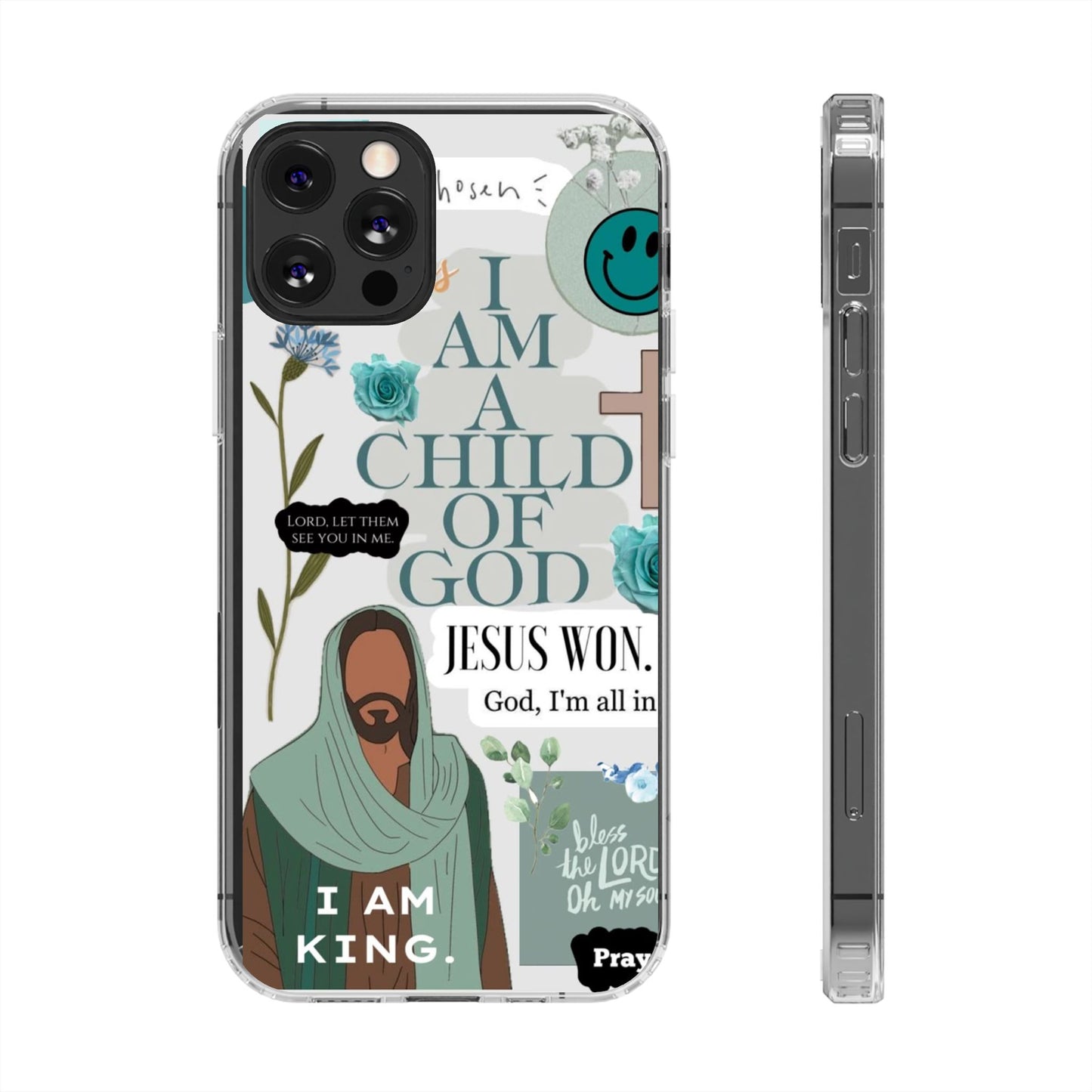 Faith-Inspired Clear Phone Case