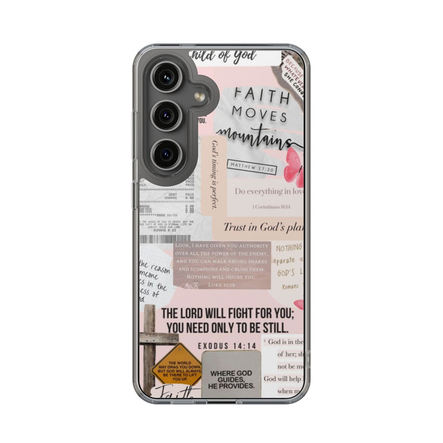 Faith-Inspired Clear Phone Case