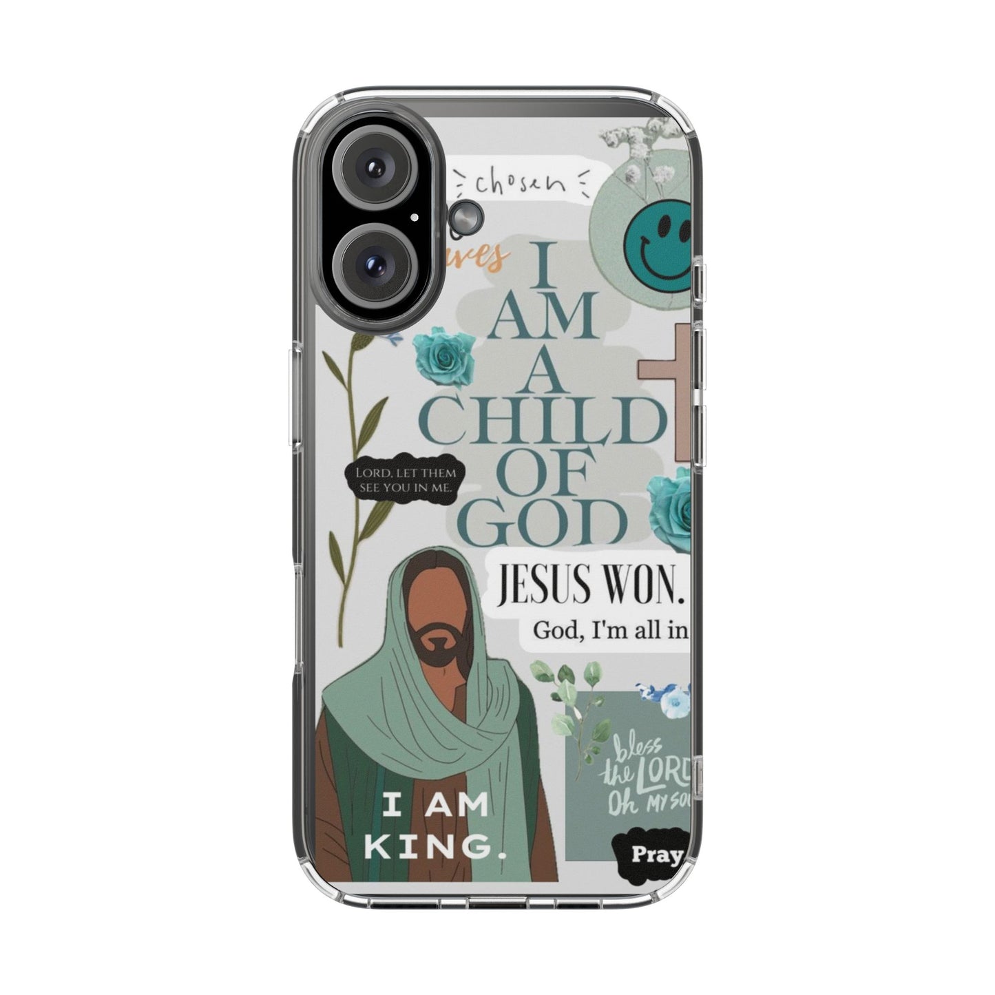 Faith-Inspired Clear Phone Case