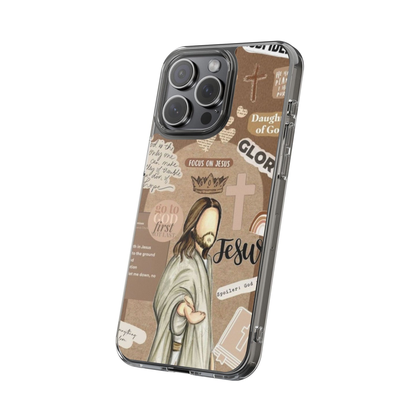 Faith-Inspired Clear Phone Case,