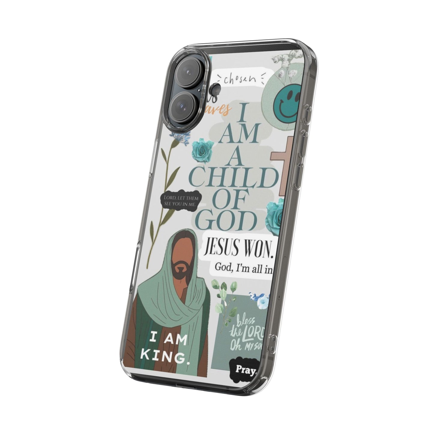 Faith-Inspired Clear Phone Case