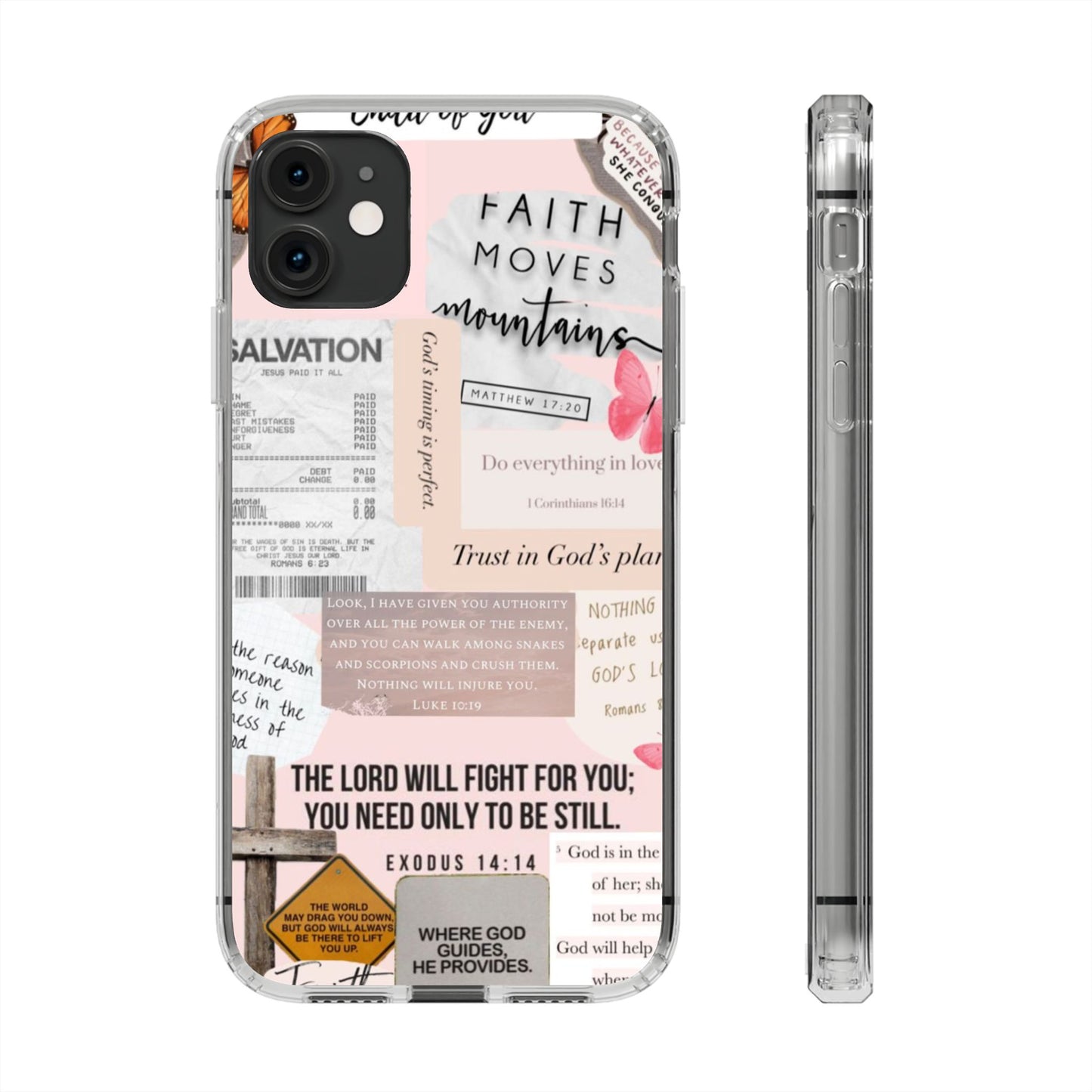 Faith-Inspired Clear Phone Case