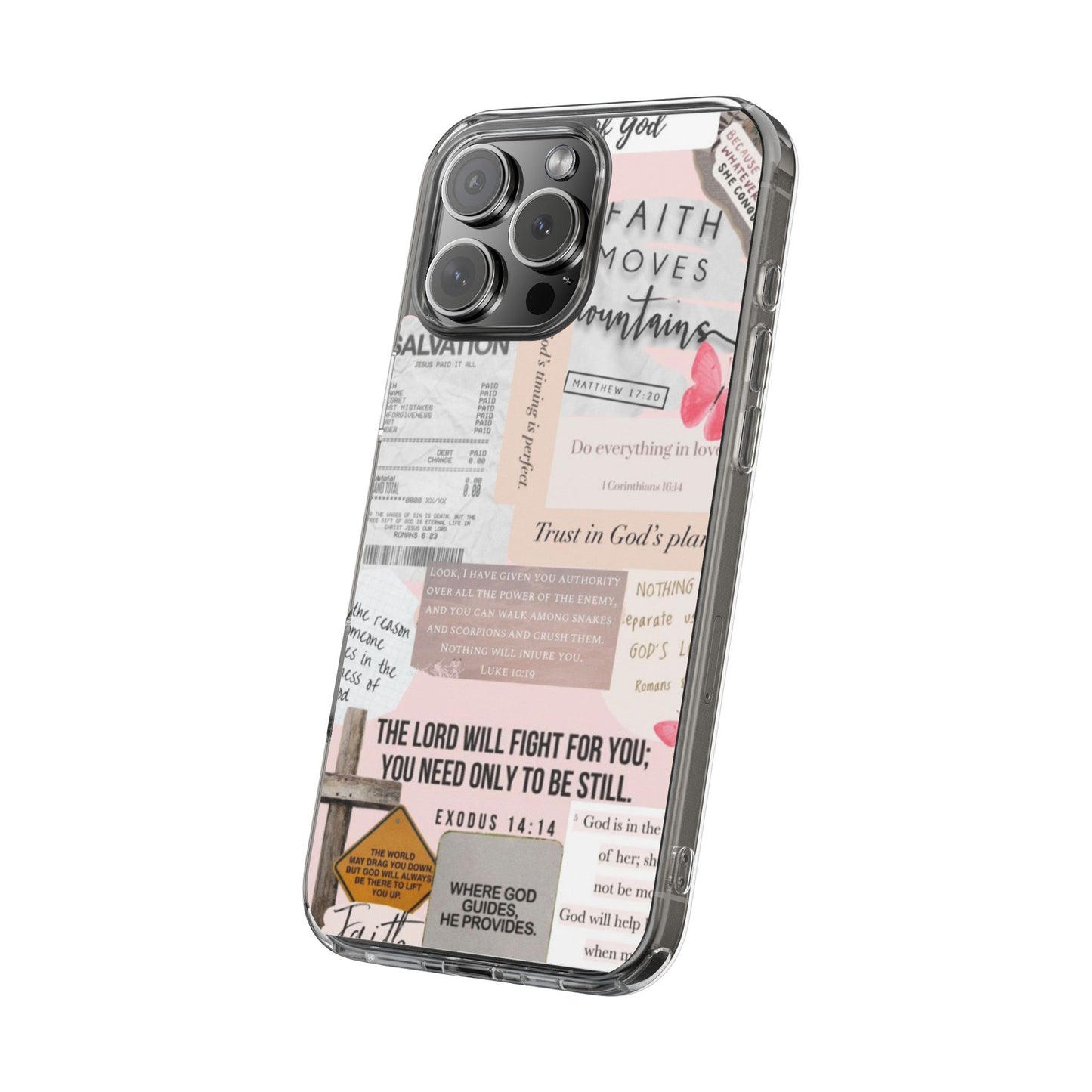 Faith-Inspired Clear Phone Case