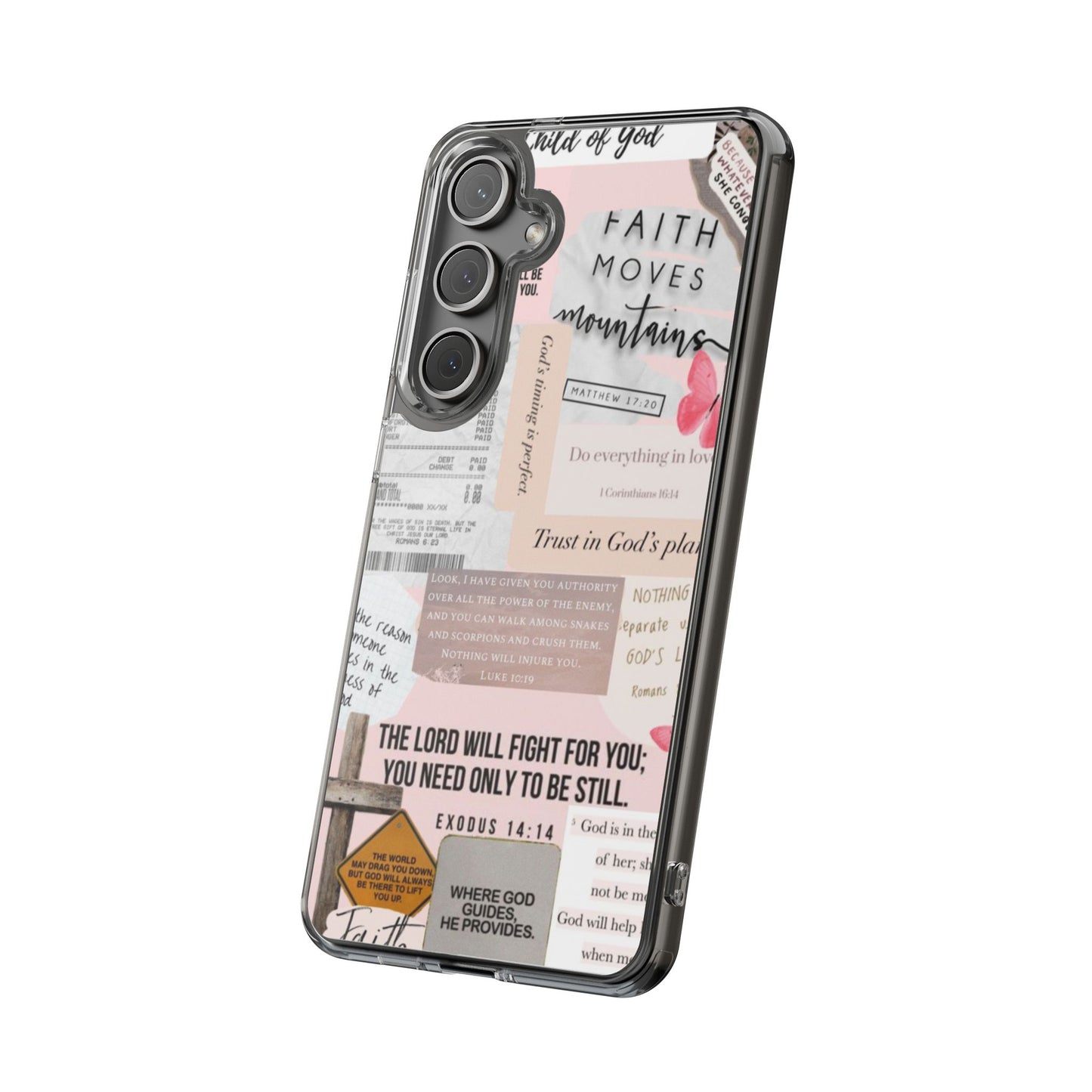 Faith-Inspired Clear Phone Case