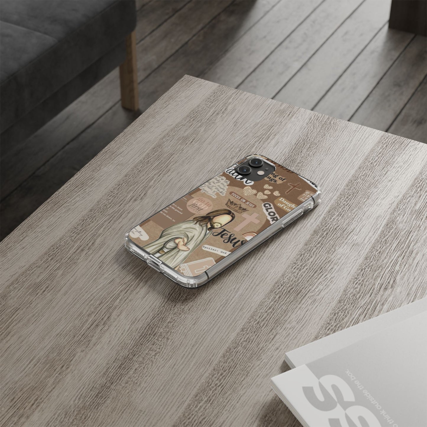 Faith-Inspired Clear Phone Case,