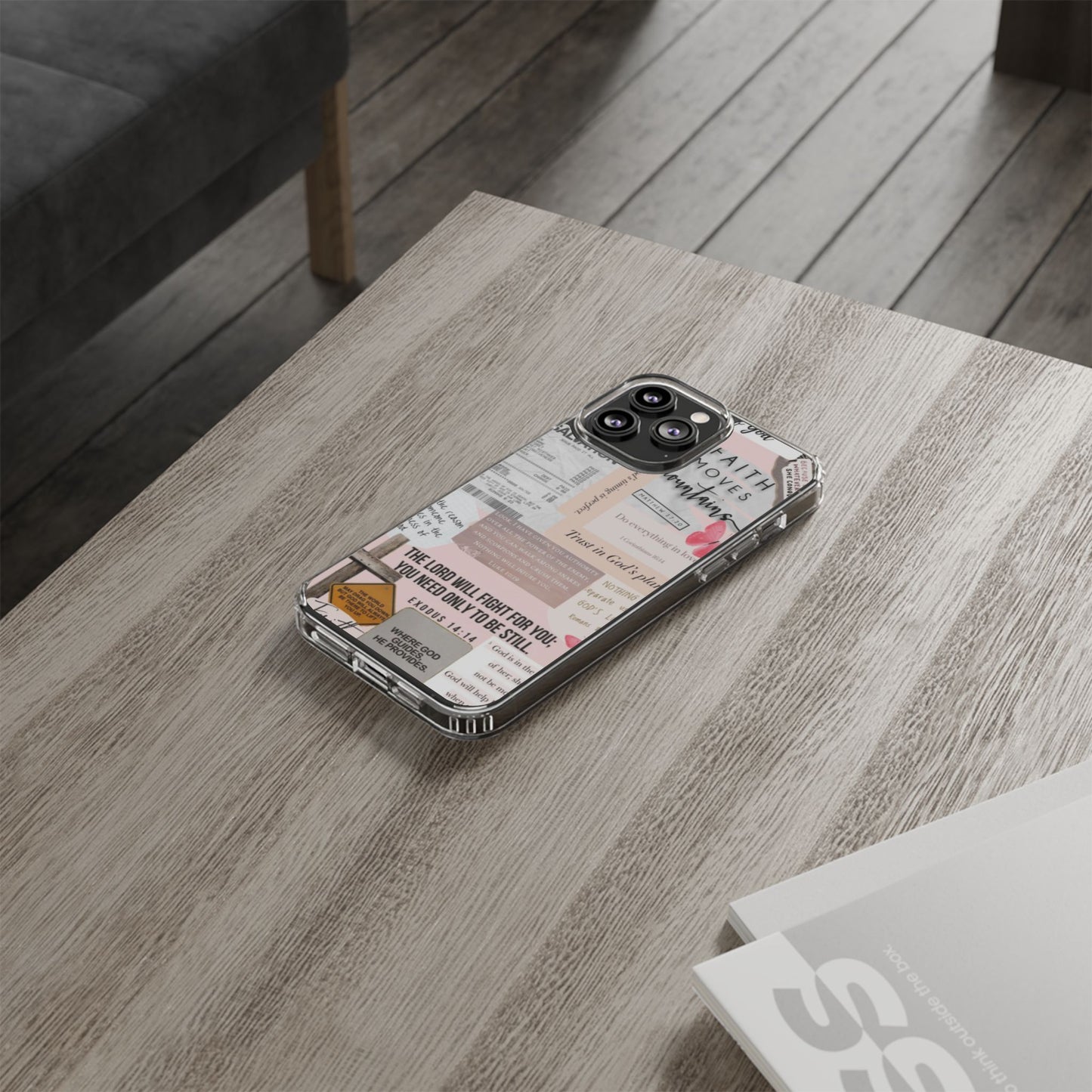 Faith-Inspired Clear Phone Case