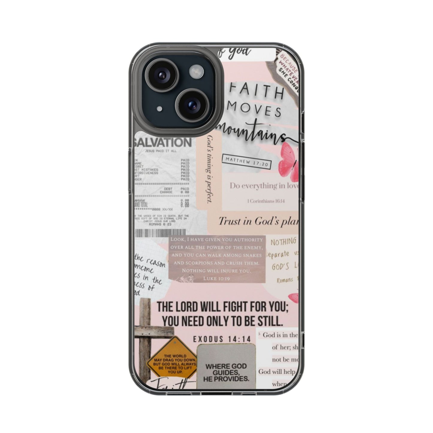 Faith-Inspired Clear Phone Case