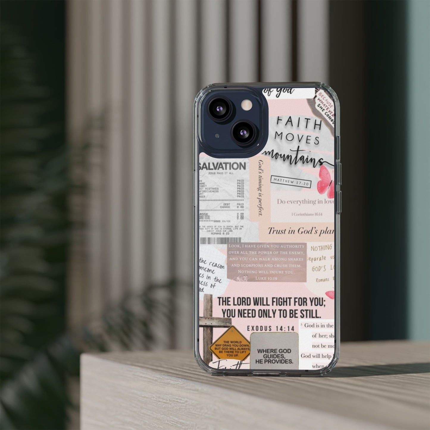 Faith-Inspired Clear Phone Case