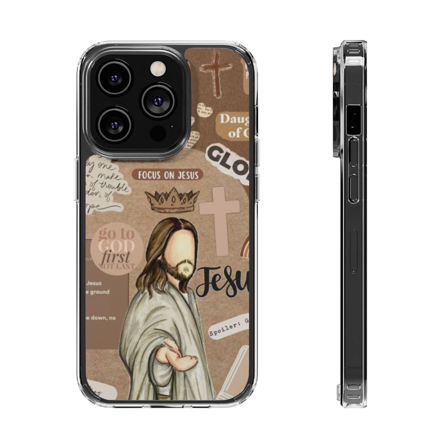 Faith-Inspired Clear Phone Case,