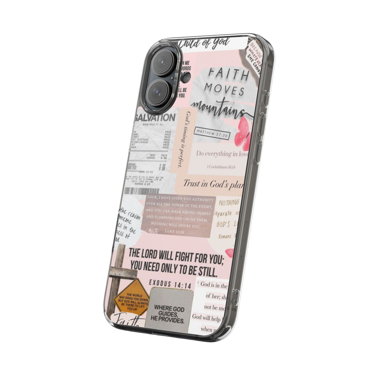 Faith-Inspired Clear Phone Case