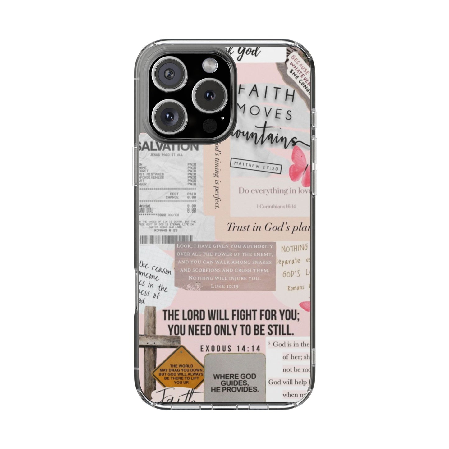 Faith-Inspired Clear Phone Case