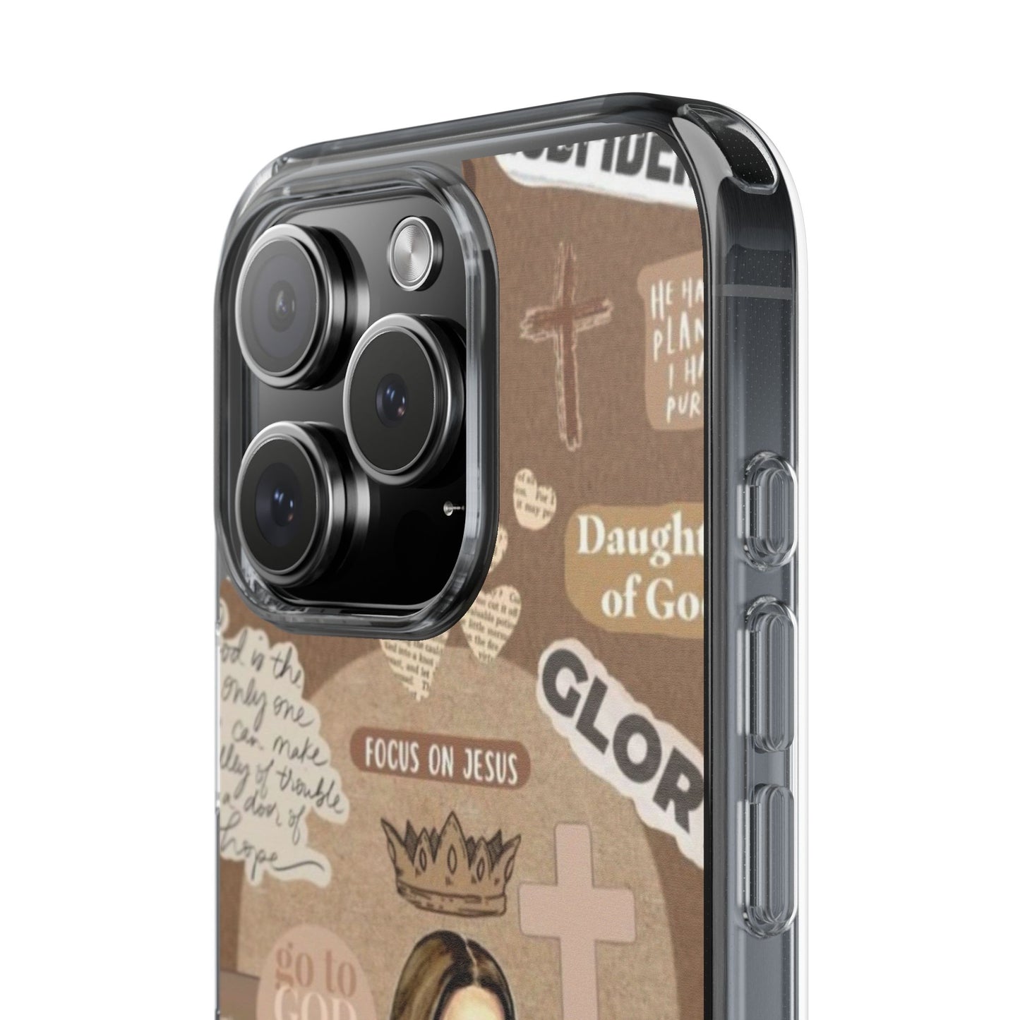 Faith-Inspired Clear Phone Case,