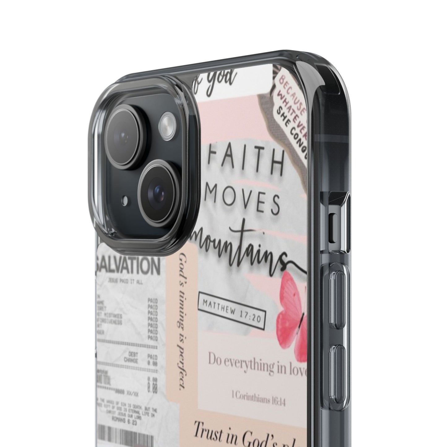 Faith-Inspired Clear Phone Case