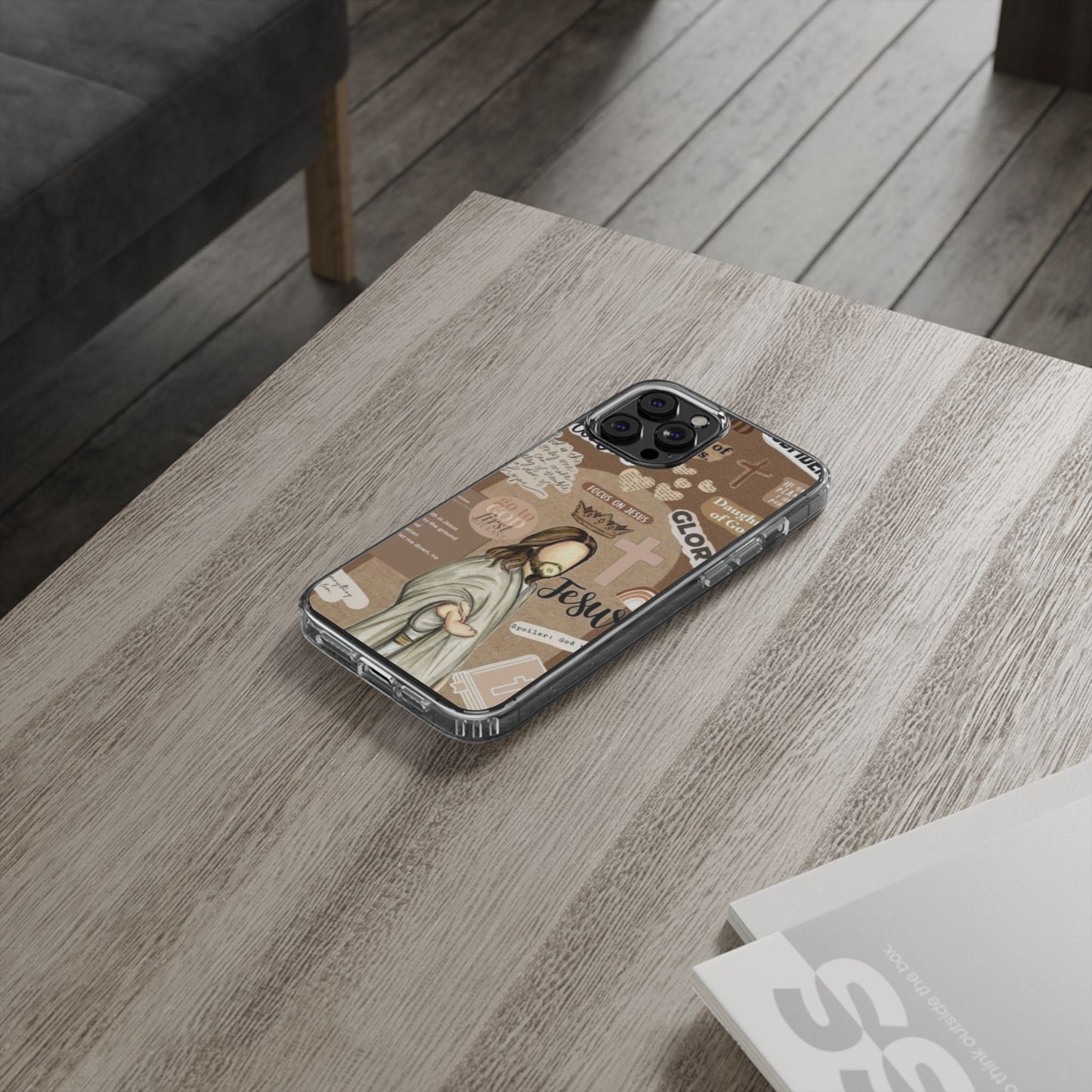 Faith-Inspired Clear Phone Case,