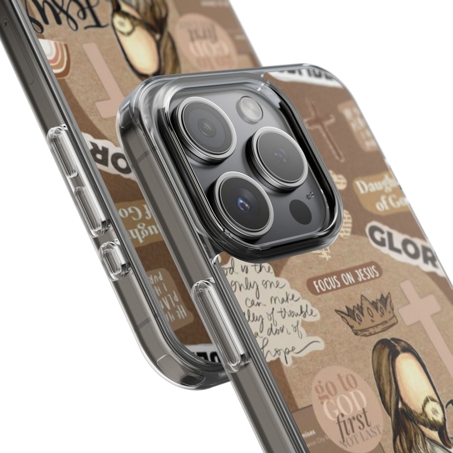 Faith-Inspired Clear Phone Case,