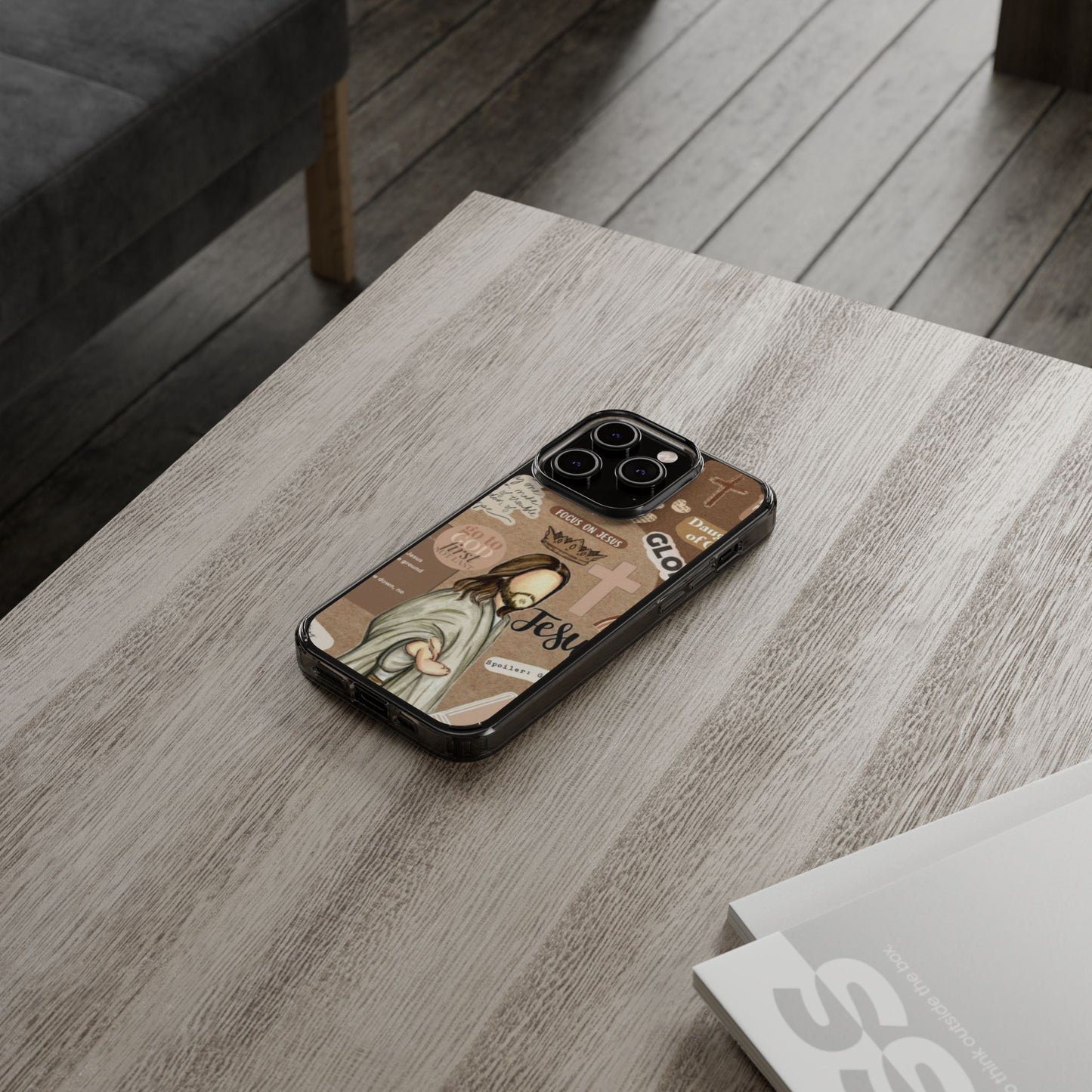 Faith-Inspired Clear Phone Case,