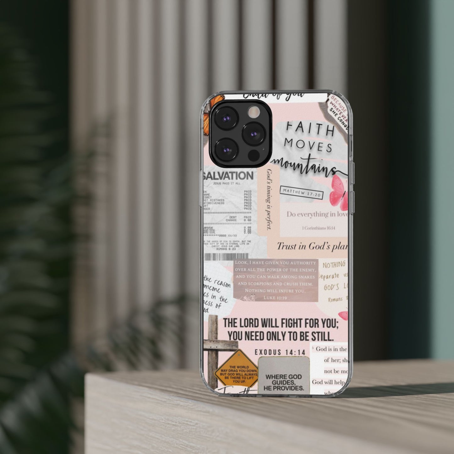 Faith-Inspired Clear Phone Case