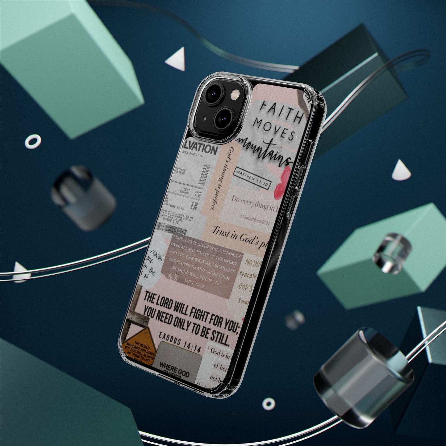 Faith-Inspired Clear Phone Case