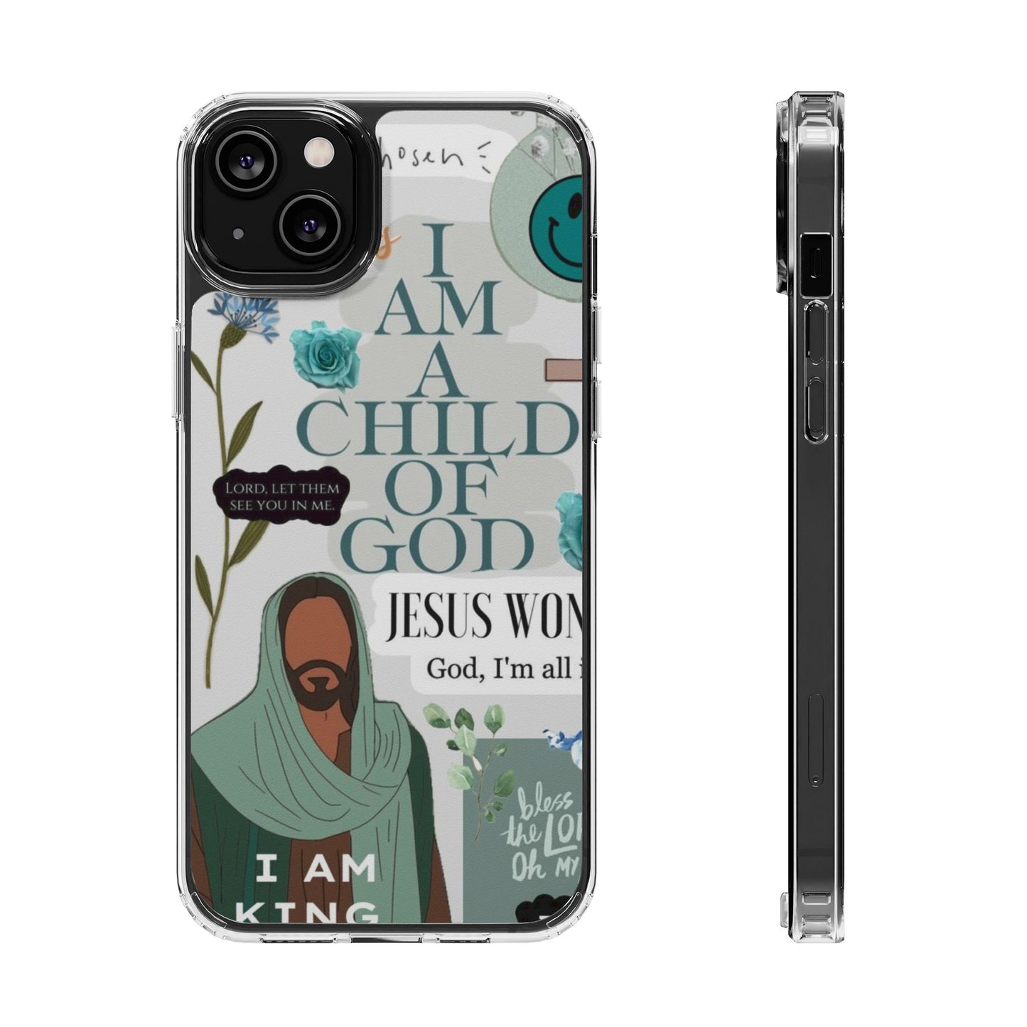 Faith-Inspired Clear Phone Case