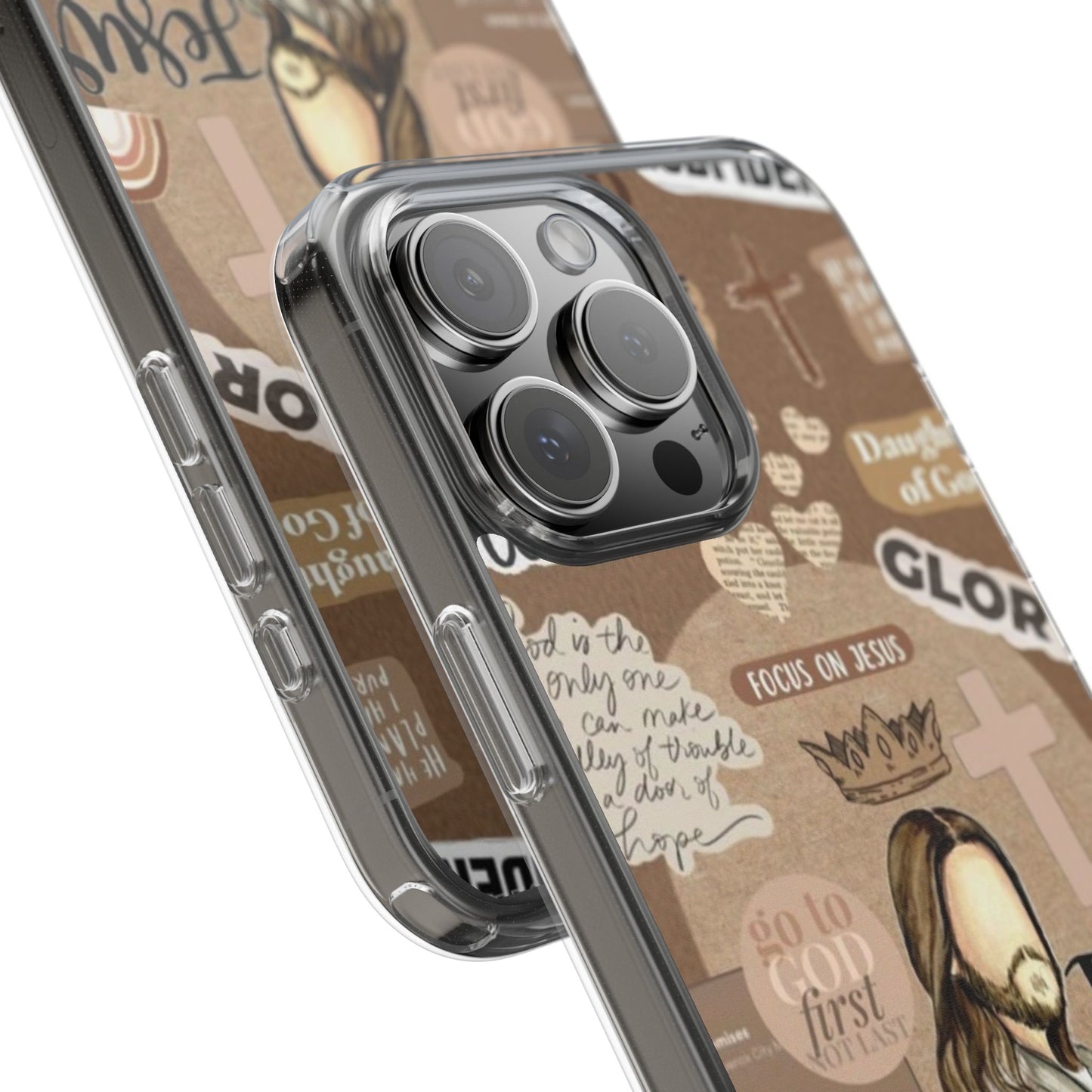 Faith-Inspired Clear Phone Case,
