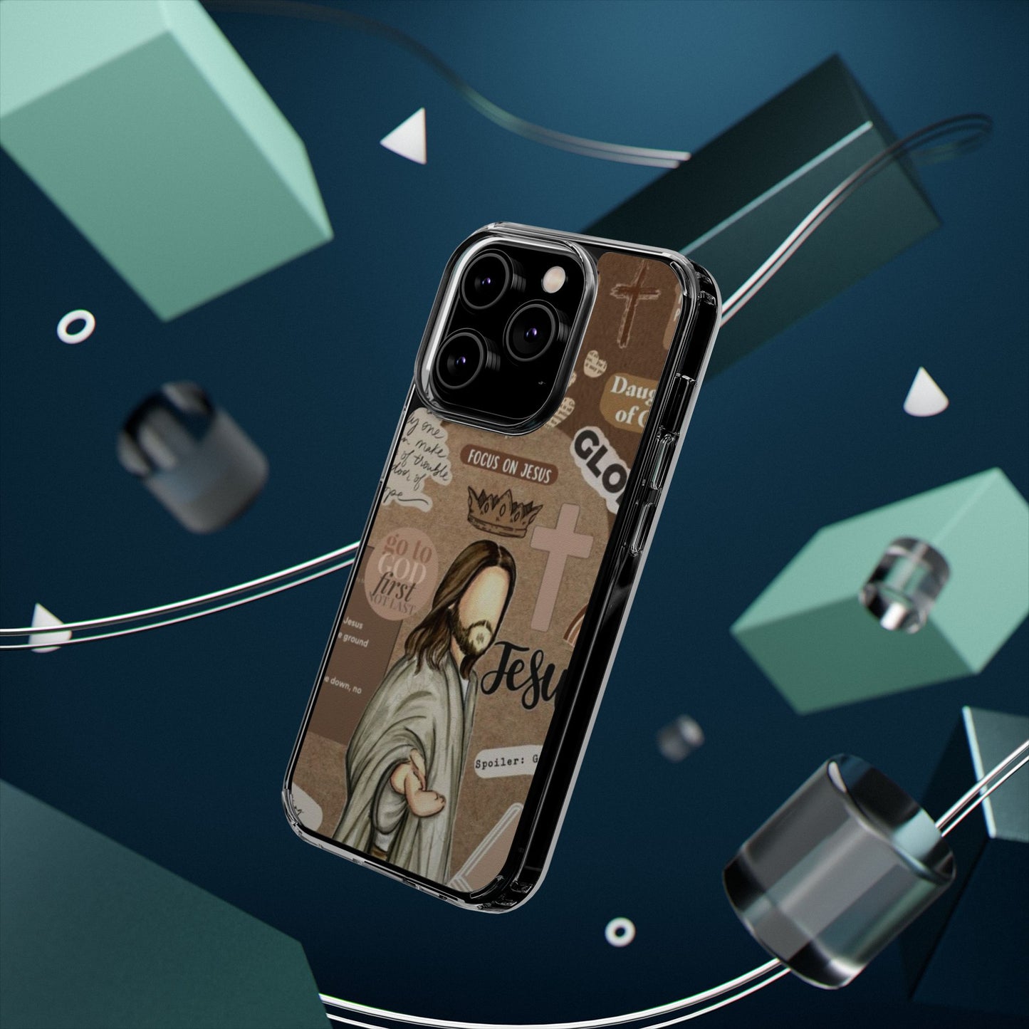 Faith-Inspired Clear Phone Case,