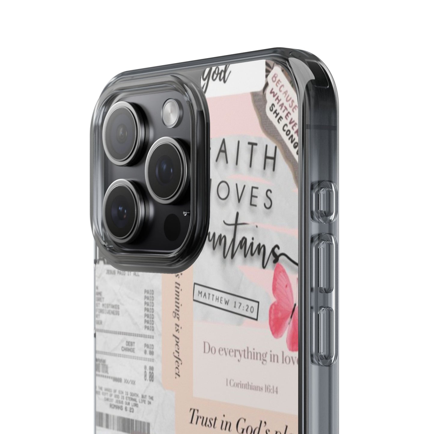 Faith-Inspired Clear Phone Case