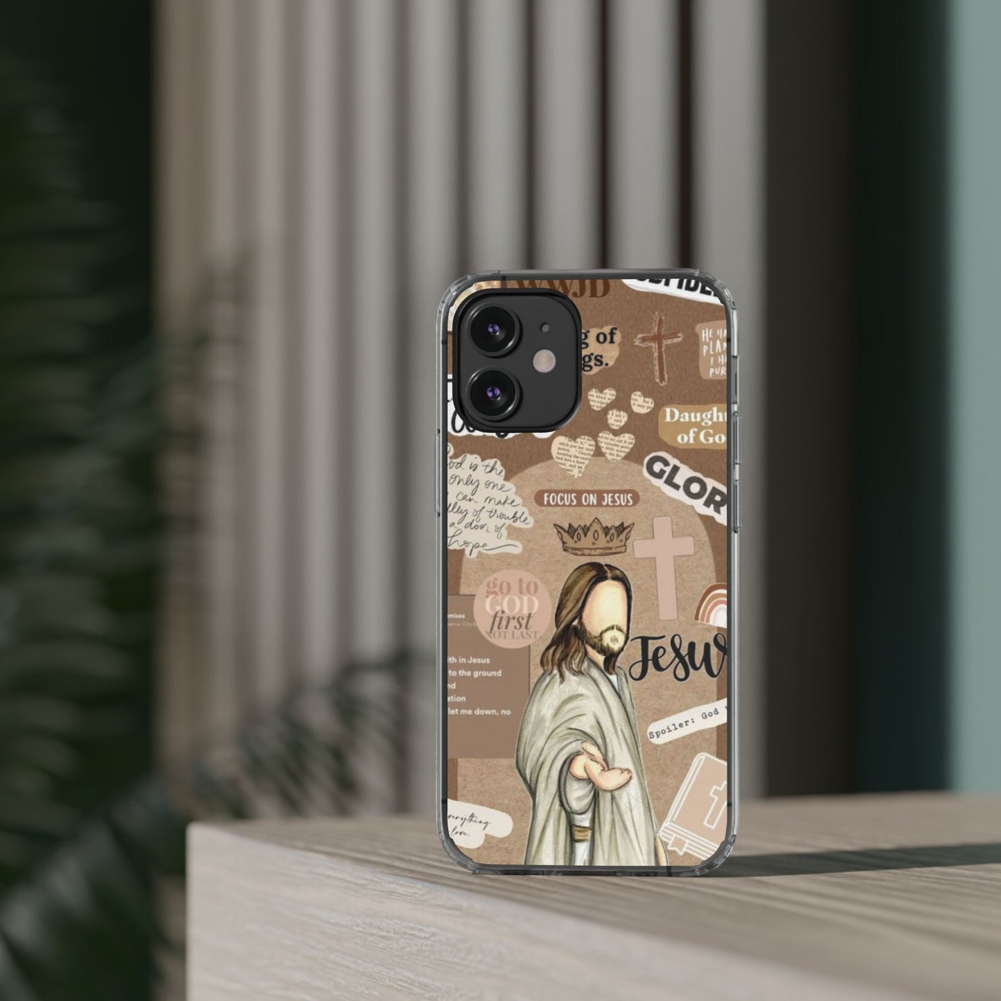 Faith-Inspired Clear Phone Case,