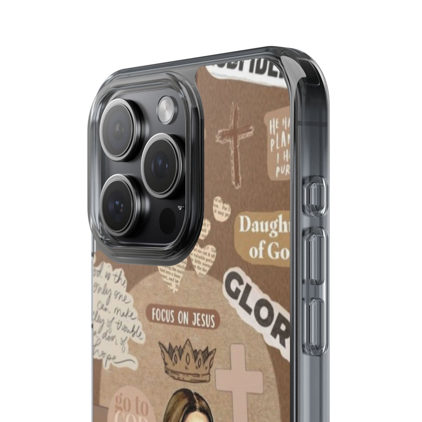 Faith-Inspired Clear Phone Case,