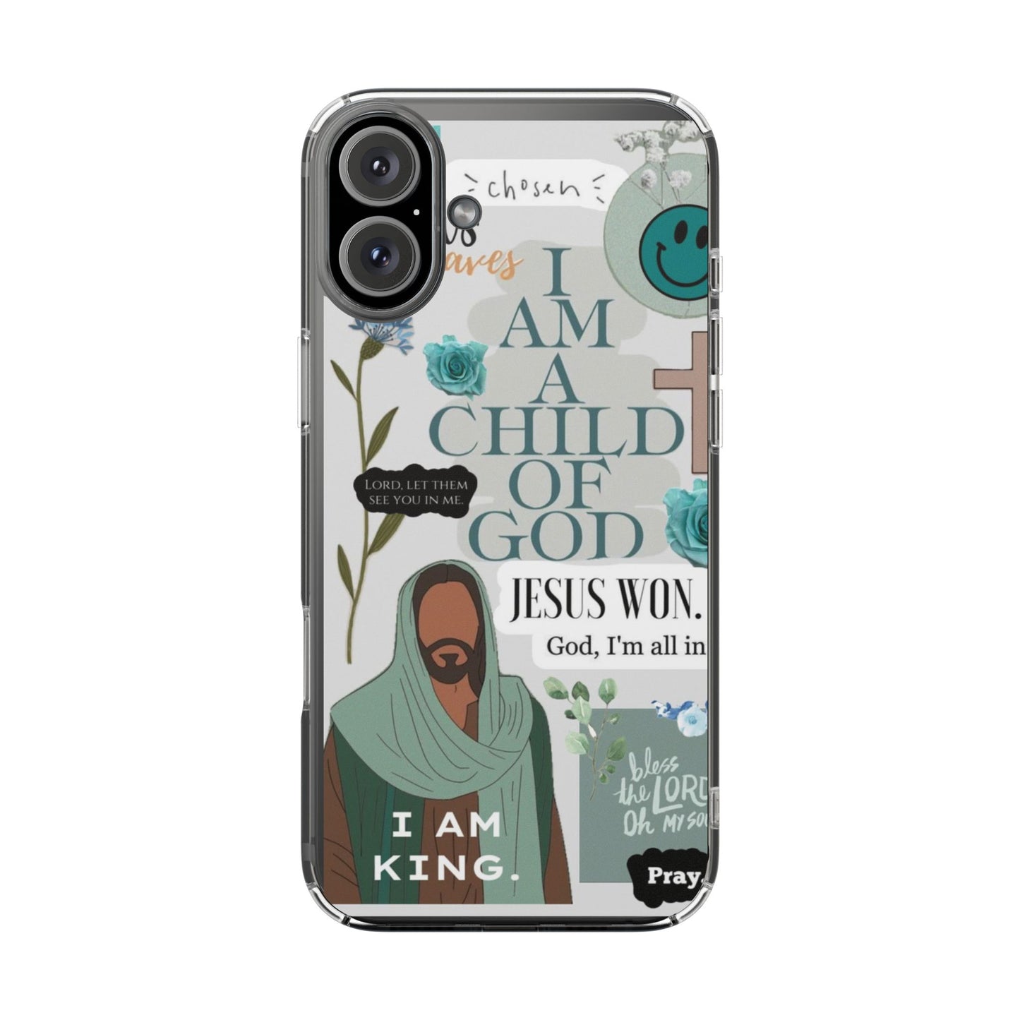 Faith-Inspired Clear Phone Case