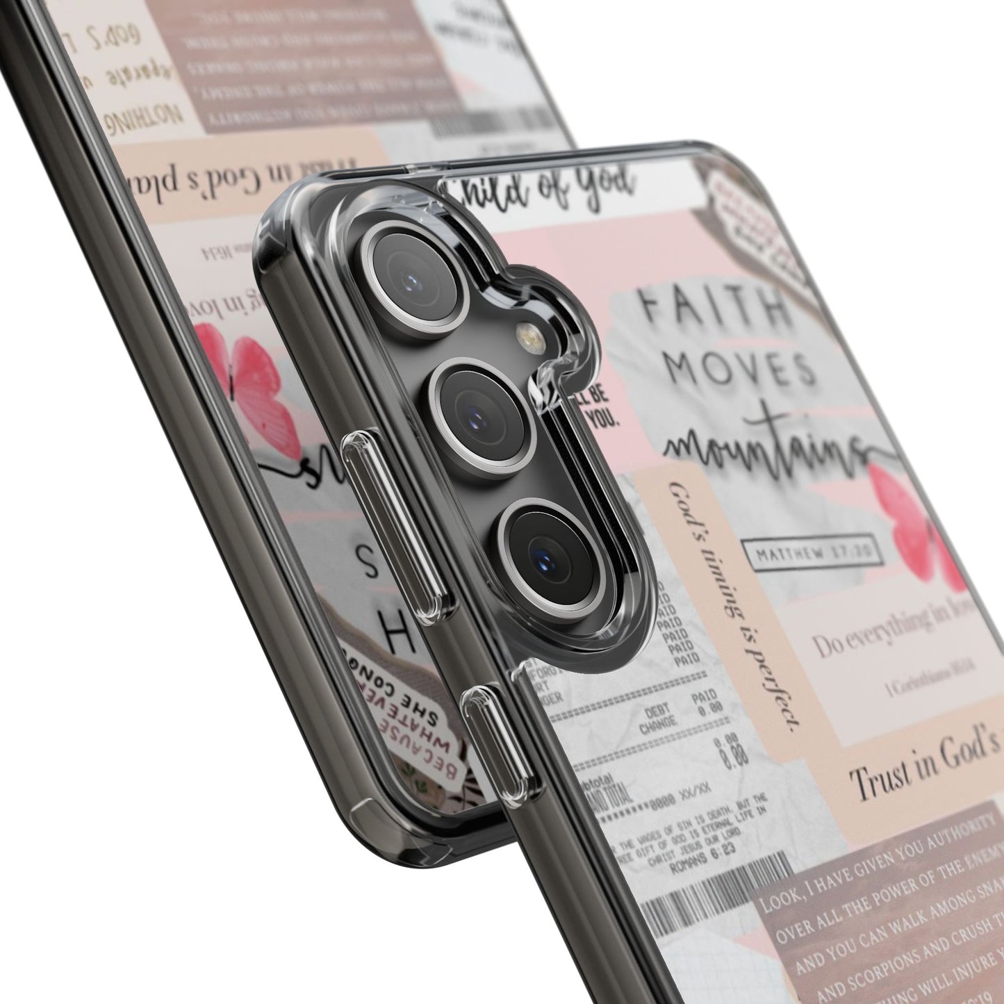 Faith-Inspired Clear Phone Case