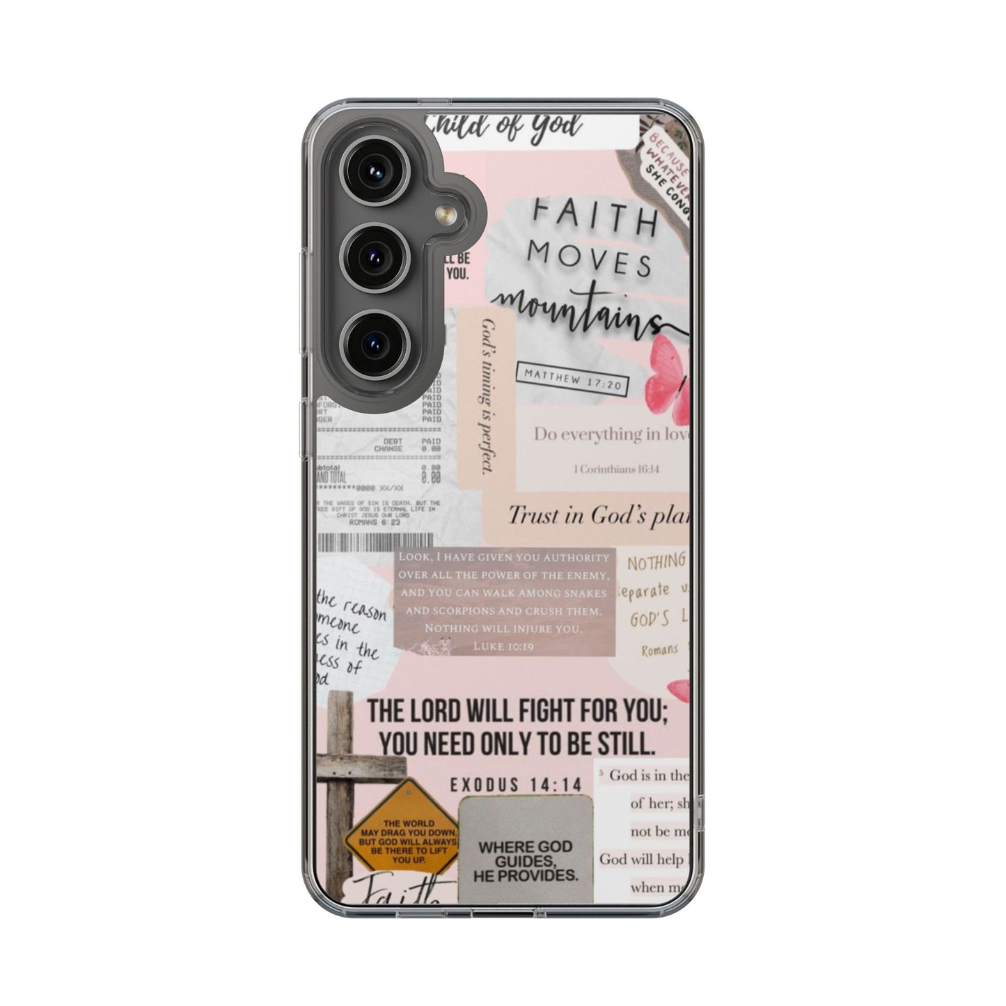 Faith-Inspired Clear Phone Case