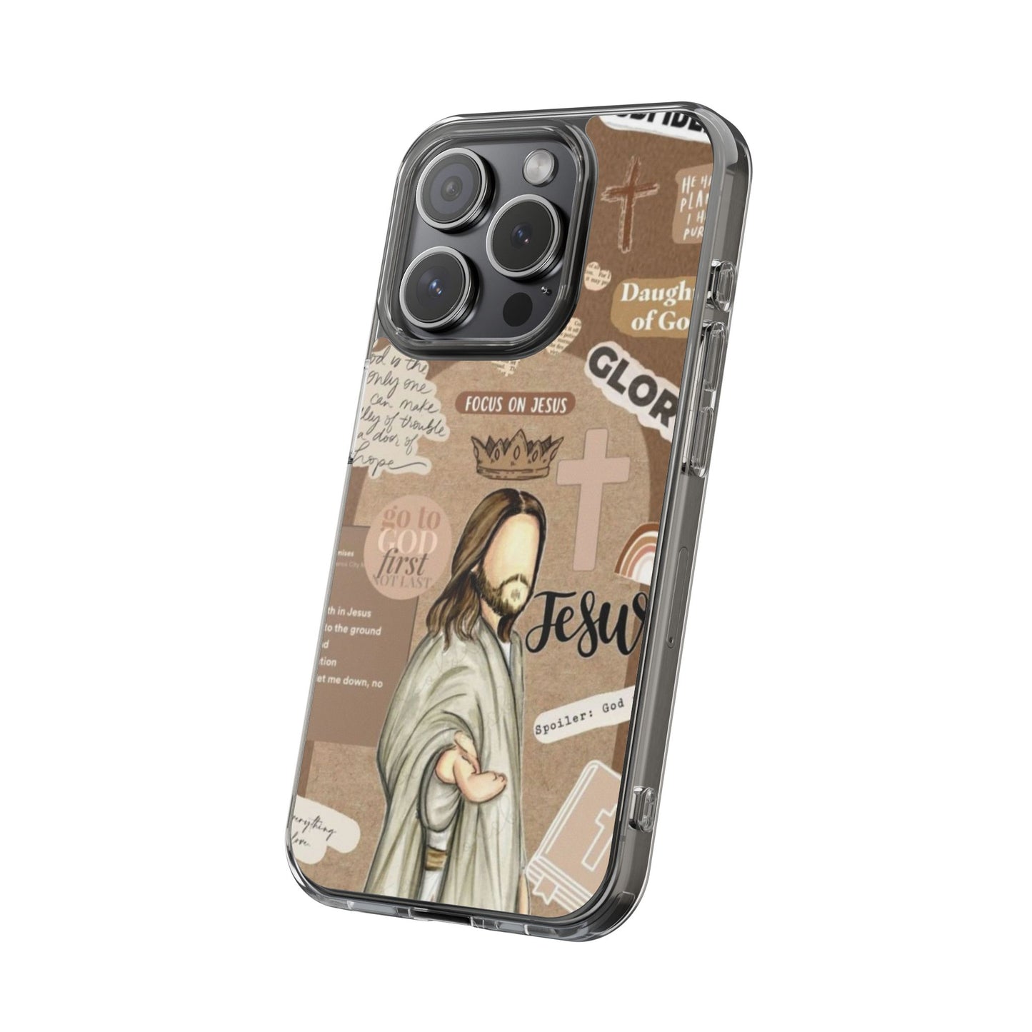 Faith-Inspired Clear Phone Case,