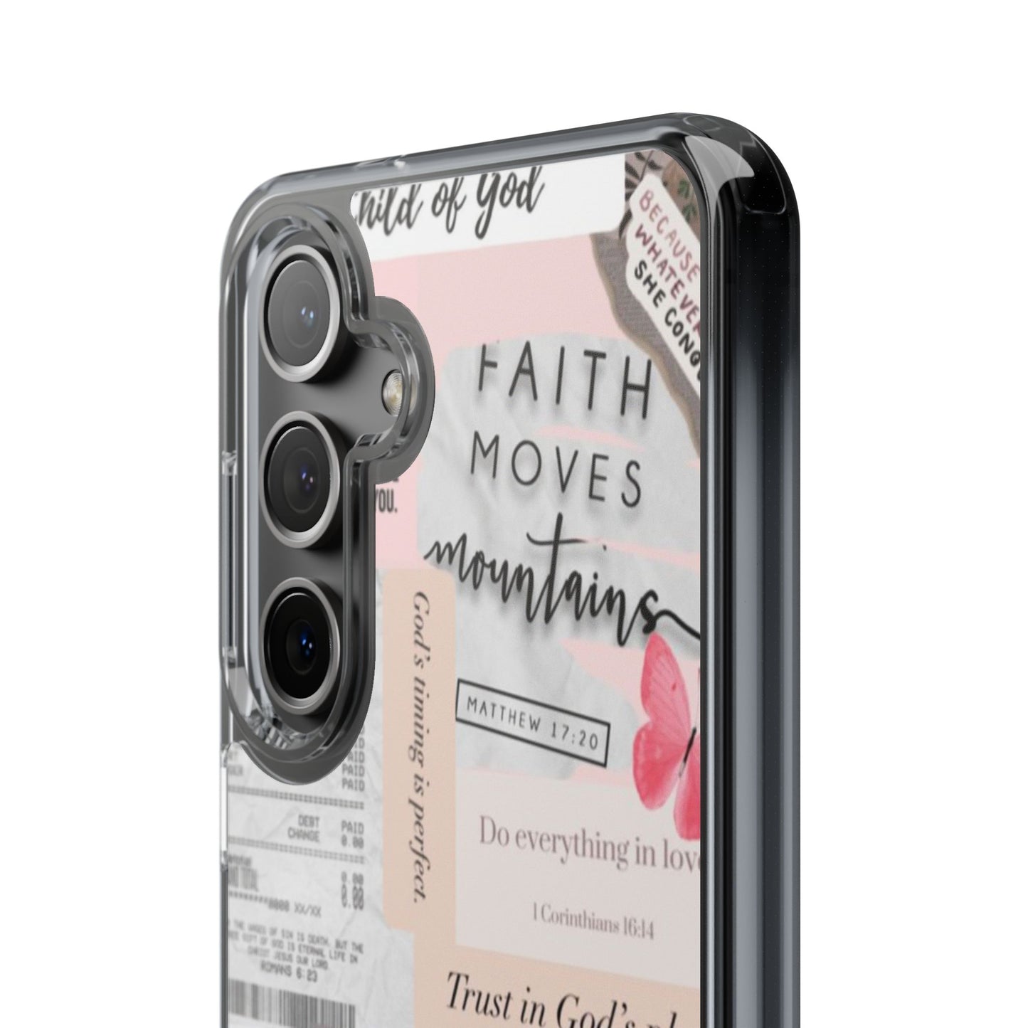 Faith-Inspired Clear Phone Case